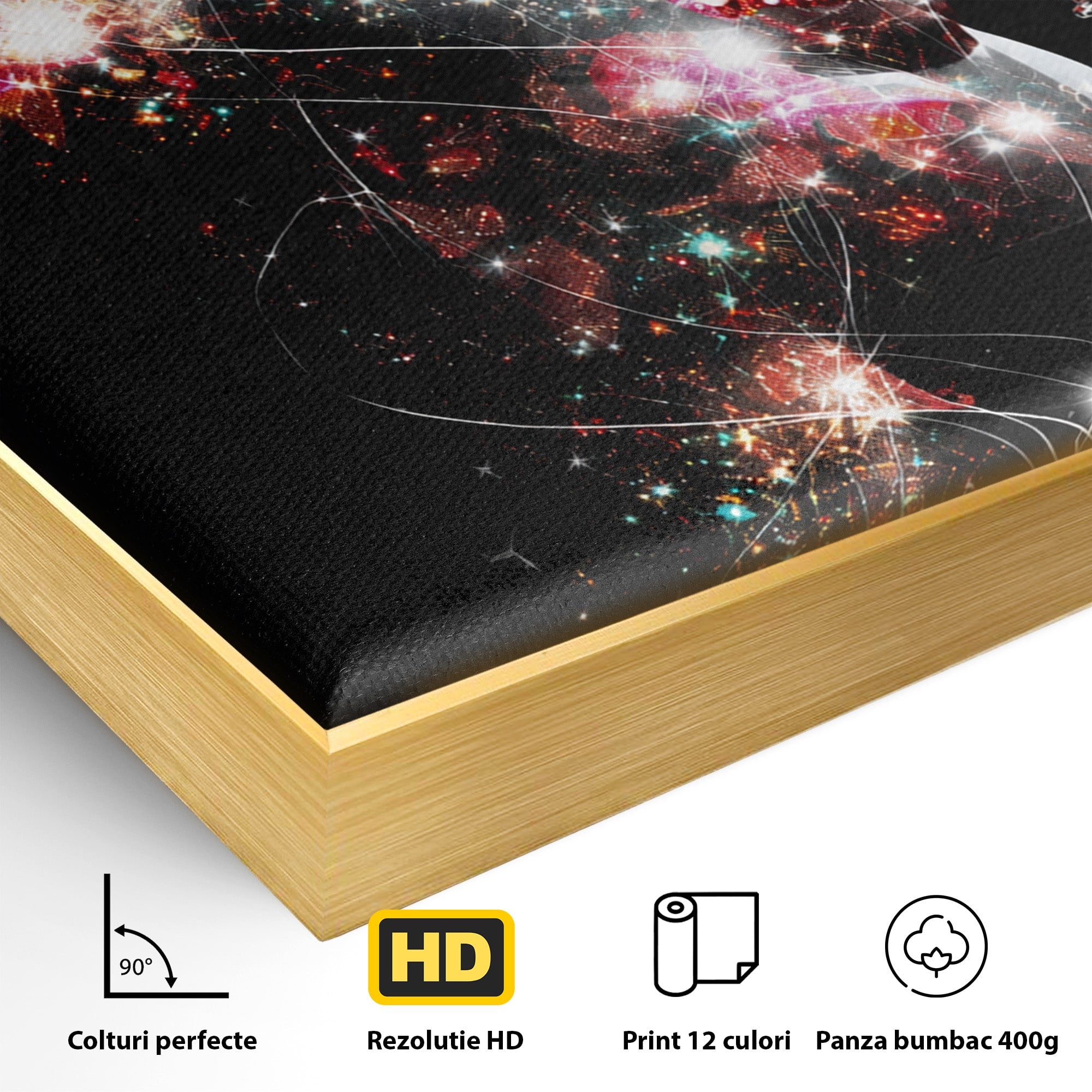 Tablou Canvas Premium LuxCanva® R1043, Cantareata Stralucitoare, Cantareata, Microfon, Arta Digitala, Living, Dormitor, Culori Vibrante