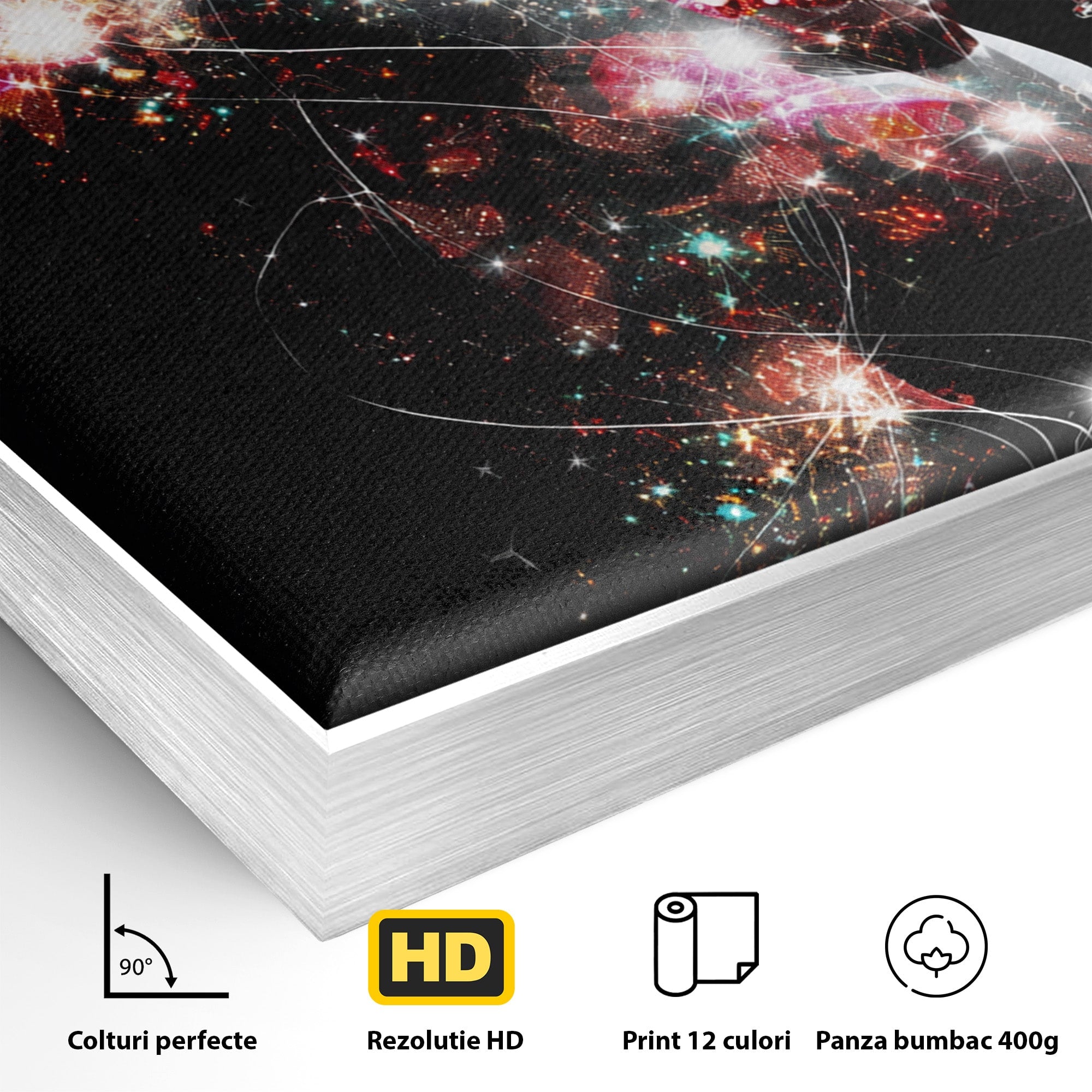 Tablou Canvas Premium LuxCanva® R1043, Cantareata Stralucitoare, Cantareata, Microfon, Arta Digitala, Living, Dormitor, Culori Vibrante