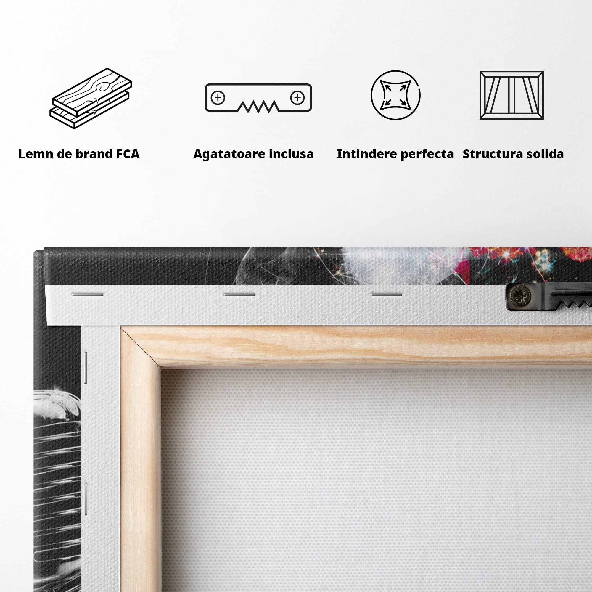 Tablou Canvas Premium LuxCanva® R1043, Cantareata Stralucitoare, Cantareata, Microfon, Arta Digitala, Living, Dormitor, Culori Vibrante