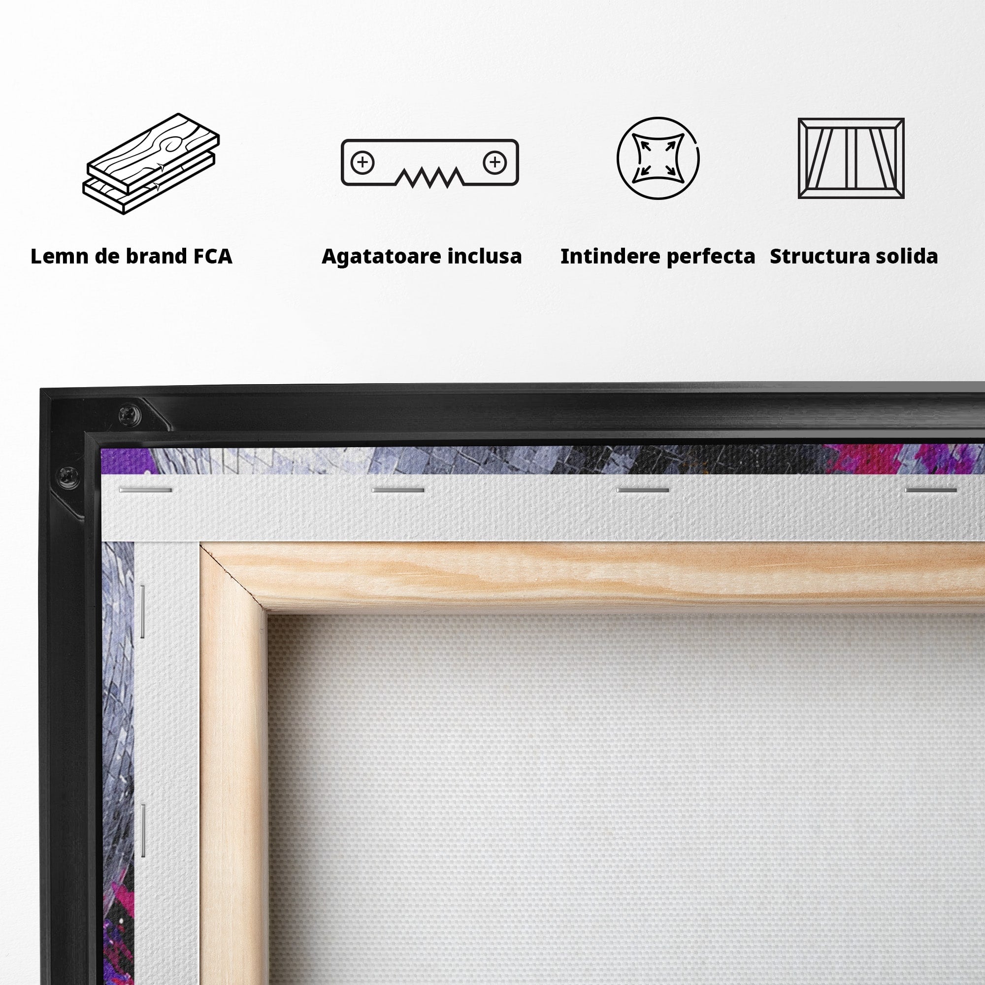 Tablou Canvas Premium LuxCanva® R1044, Planeta Disco, Planeta, Spatiu, Abstract, Living, Dormitor, Culori Vibrante