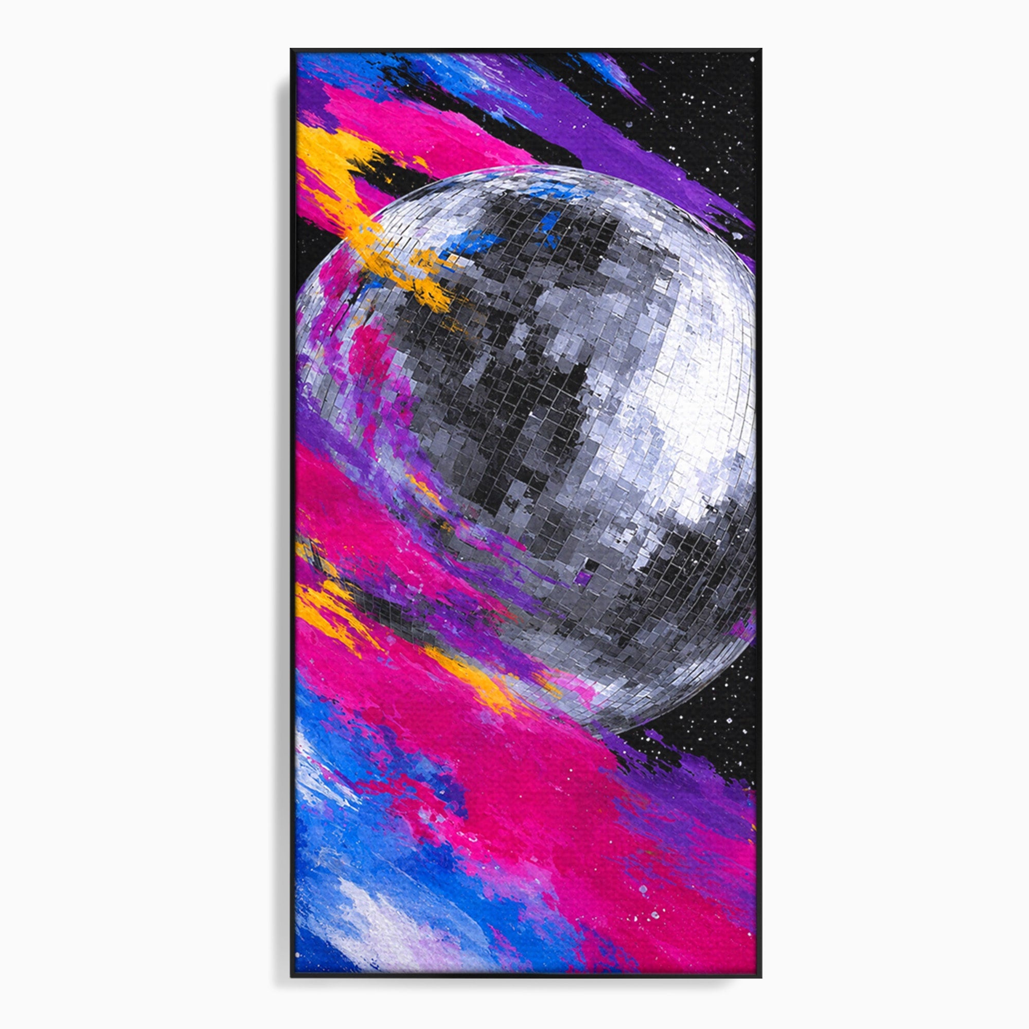 Tablou Canvas Premium LuxCanva® R1044, Planeta Disco, Planeta, Spatiu, Abstract, Living, Dormitor, Culori Vibrante
