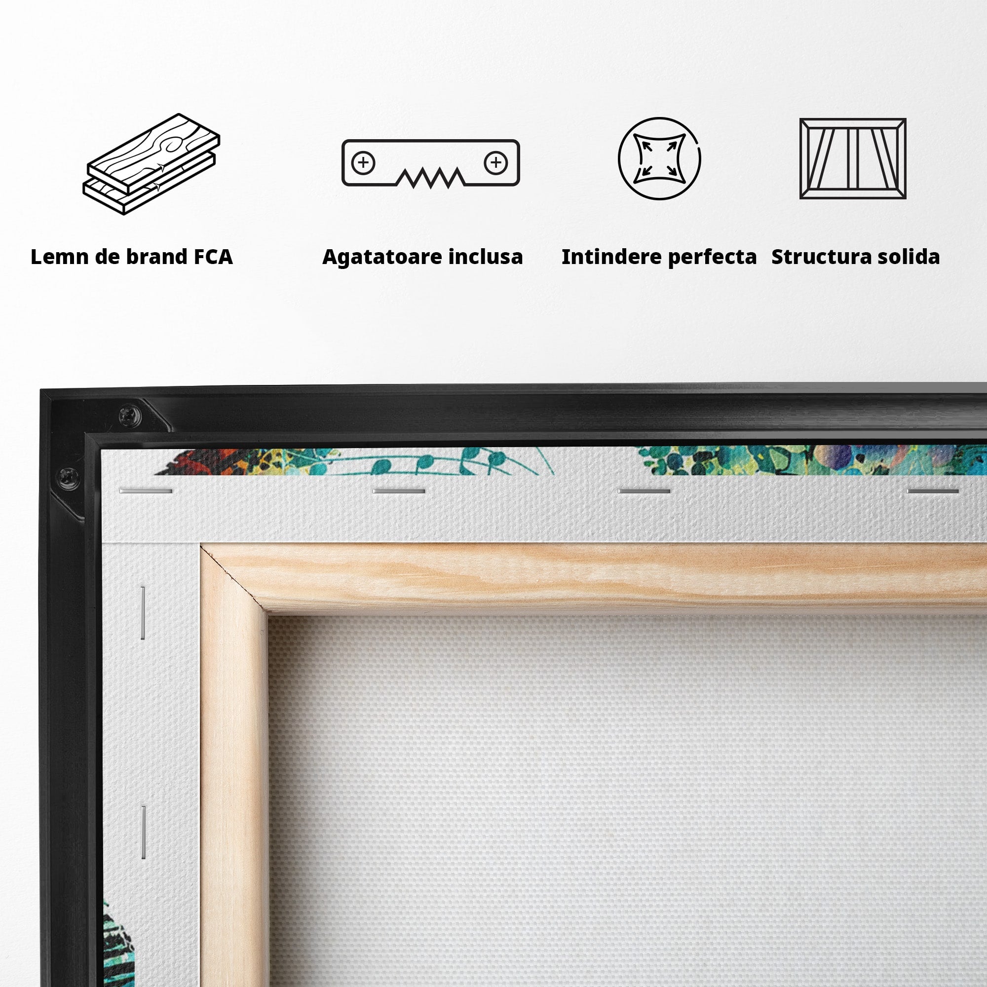 Tablou Canvas Premium LuxCanva® R1045, Pisica Muzicala, Pisica, Muzica, Arta, Living, Creativitate, Culori Vibrante