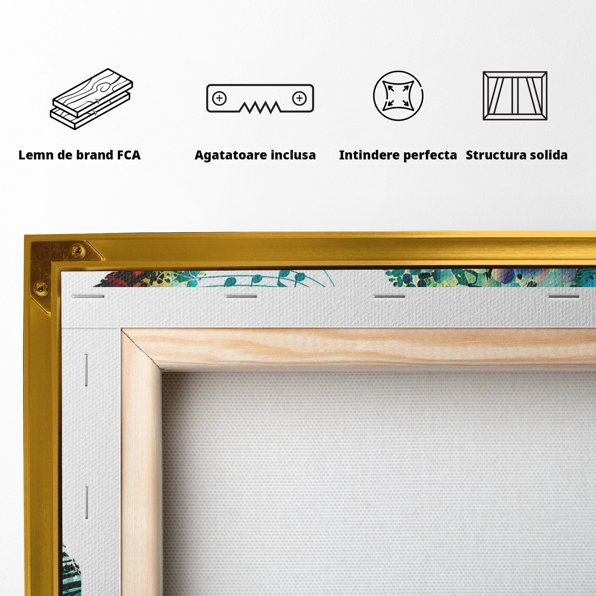 Tablou Canvas Premium LuxCanva® R1045, Pisica Muzicala, Pisica, Muzica, Arta, Living, Creativitate, Culori Vibrante