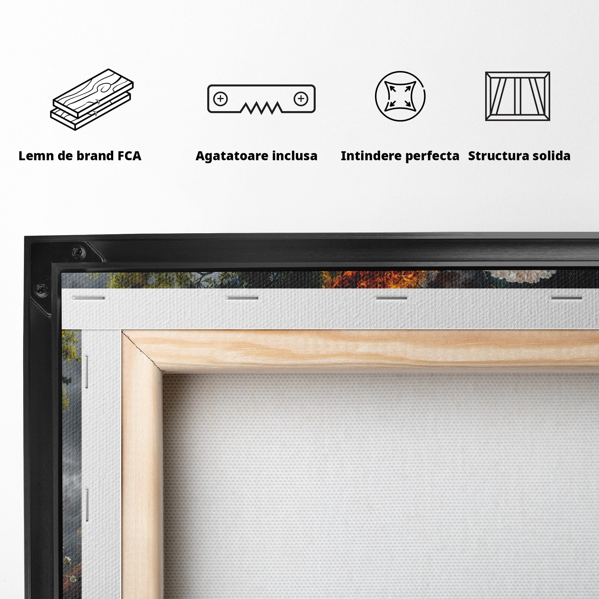 Tablou Canvas Premium LuxCanva® R1046, Cheia Sol In Flacari, Muzica, Flori, Arta, Living, Dormitor, Culori Vibrante