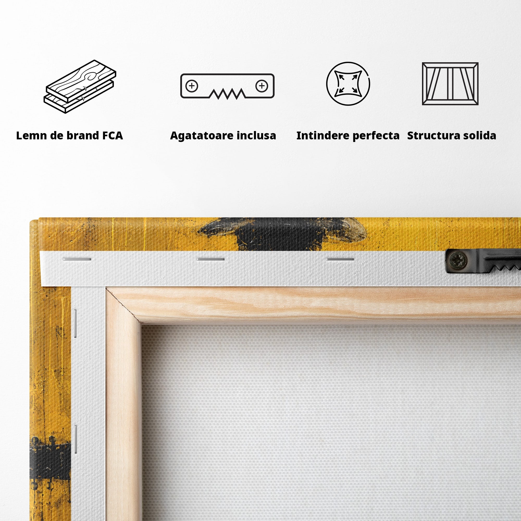 Tablou Canvas Premium LuxCanva® R1047, Chitaristul Misterios, Chitarist, Muzica, Silhouette, Living, Dormitor, Culori Vibrante