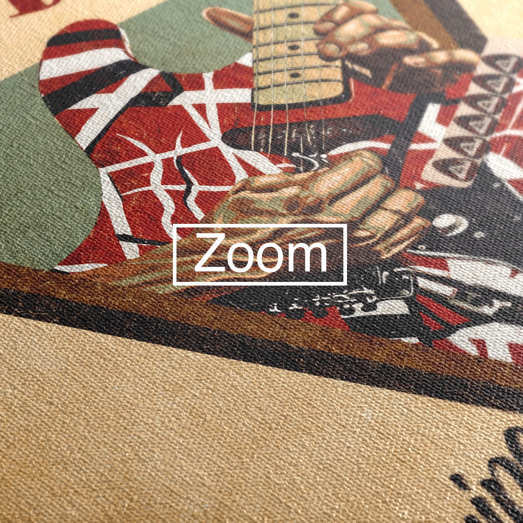 Tablou Canvas Premium LuxCanva® R1050, Chitara Rock Vintage, Chitara, Rock, Vintage, Muzica, Arta, Living, Birou, Culori Vibrante