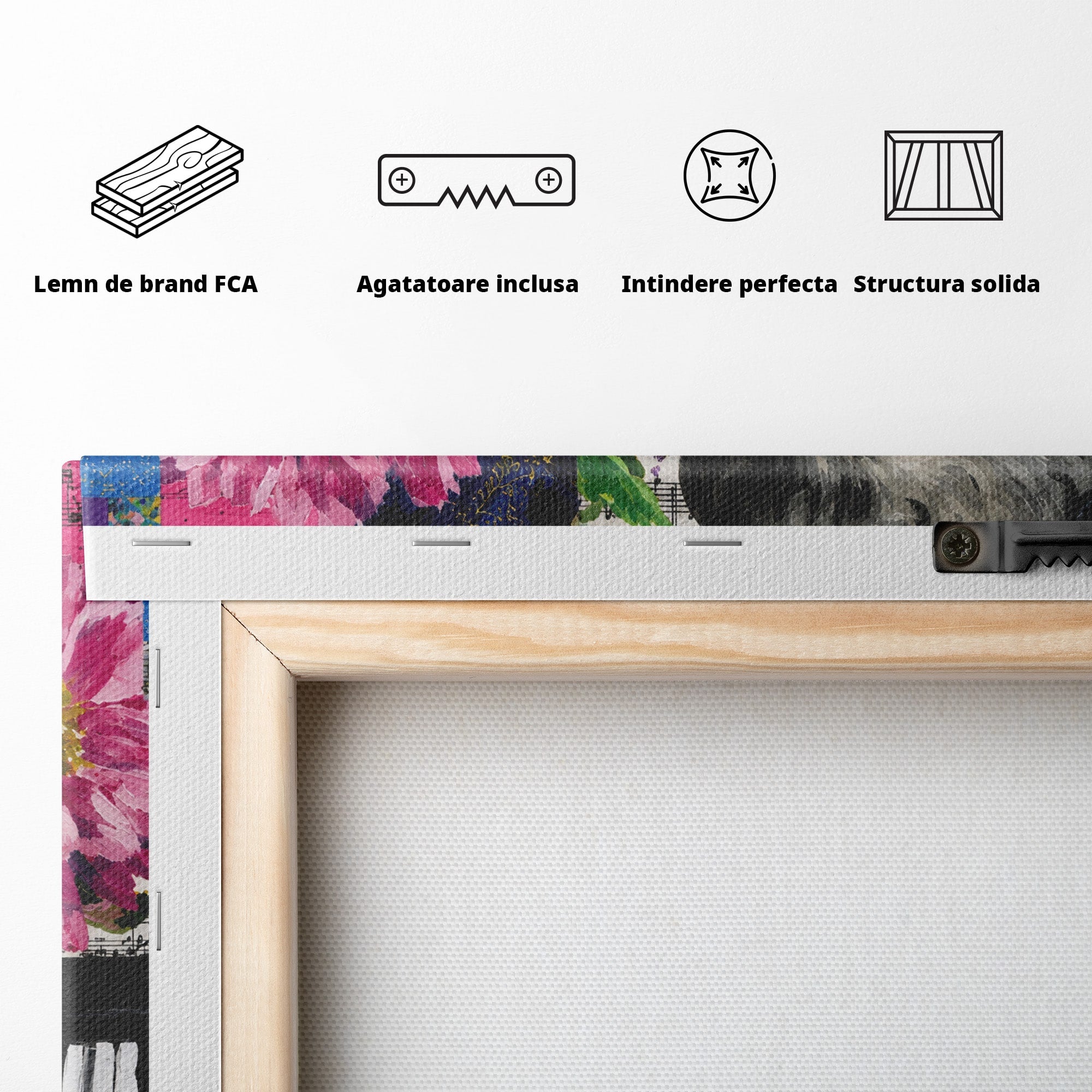 Tablou Canvas Premium LuxCanva® R1051, Portretul Lui Mozart, Portret, Muzician, Clasic, Living, Birou, Culori Vibrante