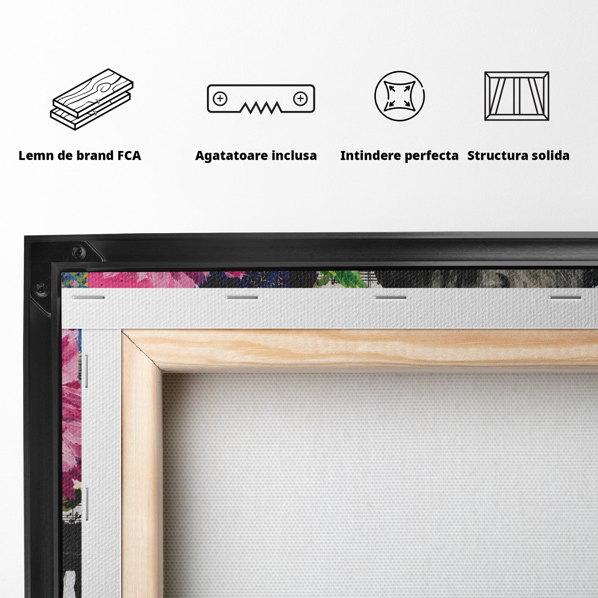 Tablou Canvas Premium LuxCanva® R1051, Portretul Lui Mozart, Portret, Muzician, Clasic, Living, Birou, Culori Vibrante