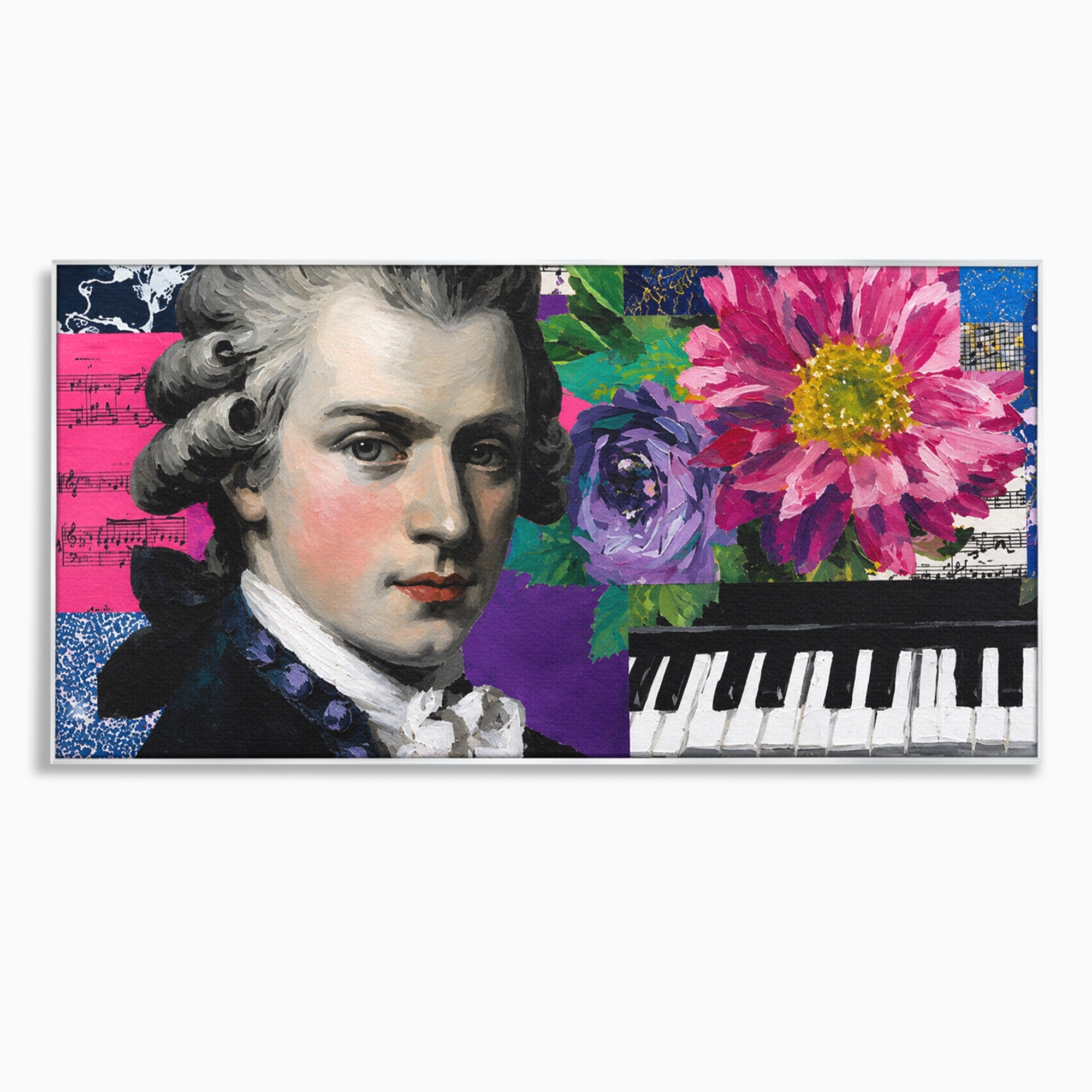 Tablou Canvas Premium LuxCanva® R1051, Portretul Lui Mozart, Portret, Muzician, Clasic, Living, Birou, Culori Vibrante