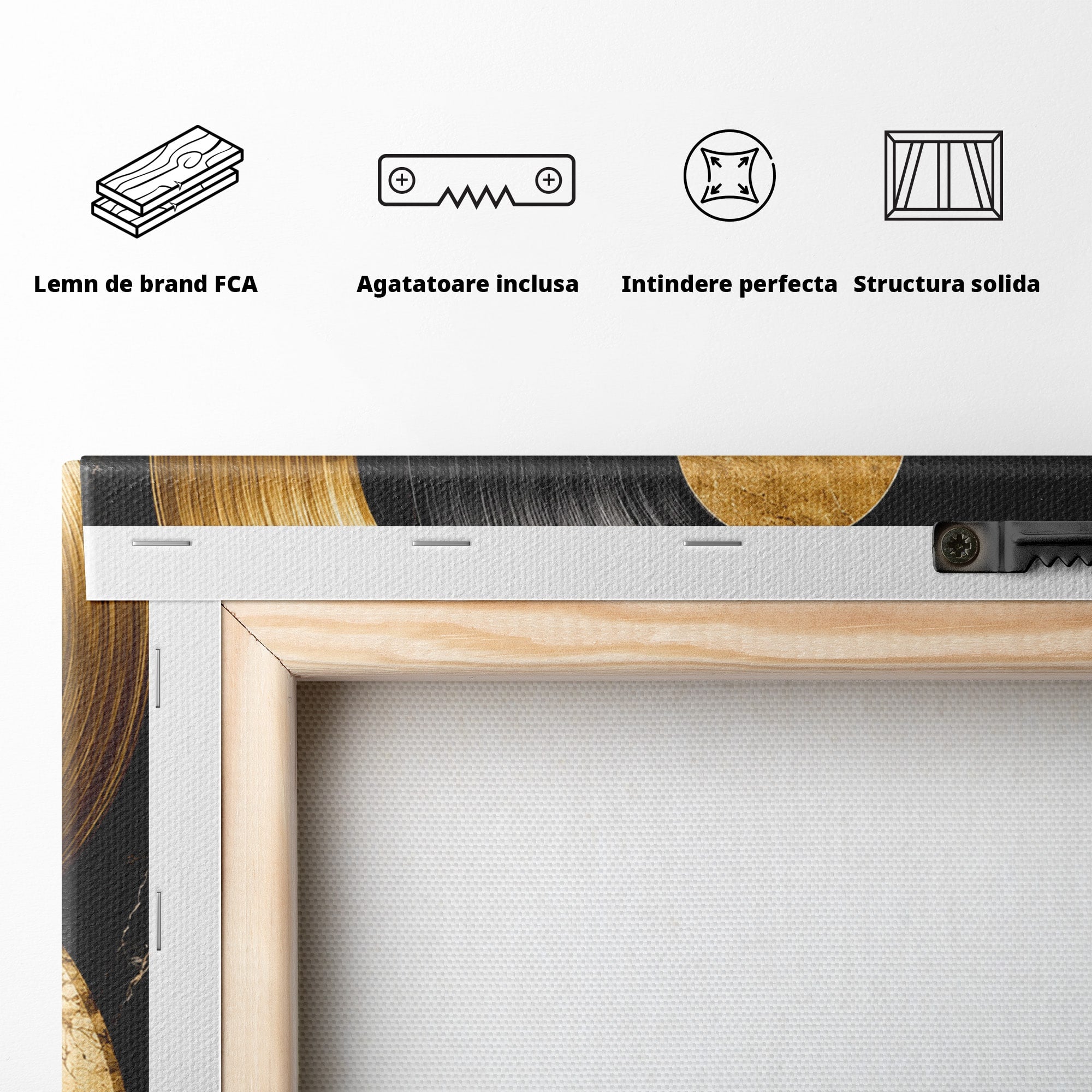 Tablou Canvas Premium LuxCanva® R1054, Viniluri Aurii, Viniluri, Muzica, Retro, Birou, Living, Culori Vibrante