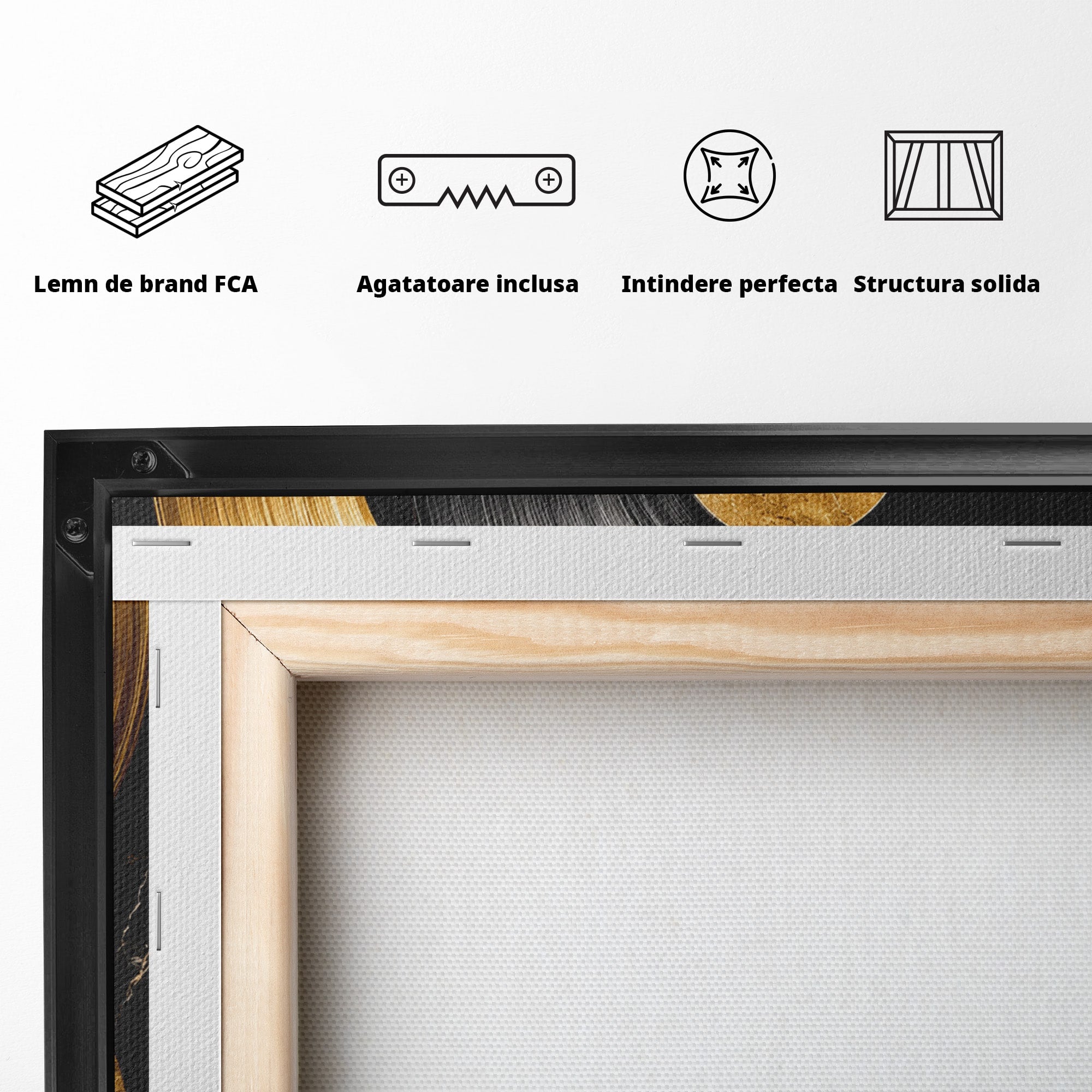 Tablou Canvas Premium LuxCanva® R1054, Viniluri Aurii, Viniluri, Muzica, Retro, Birou, Living, Culori Vibrante