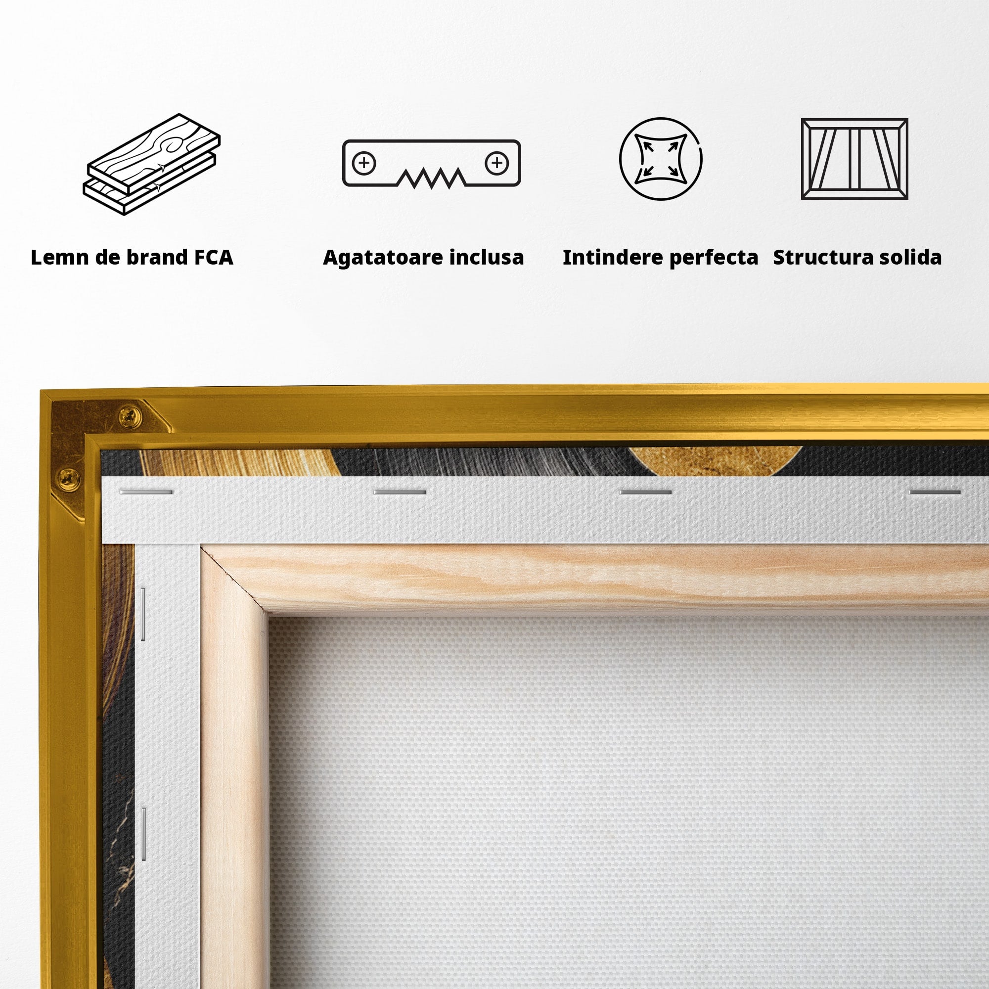 Tablou Canvas Premium LuxCanva® R1054, Viniluri Aurii, Viniluri, Muzica, Retro, Birou, Living, Culori Vibrante