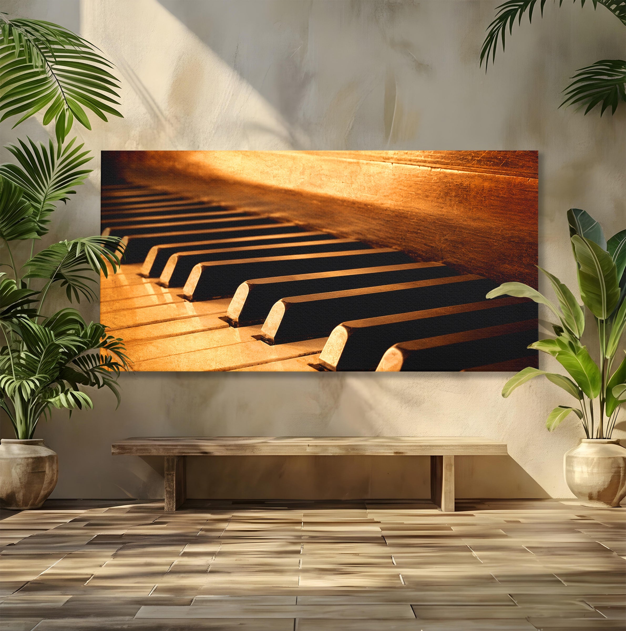Tablou Canvas Premium LuxCanva® R1057, Pian Vintage, Pian, Muzica, Vintage, Arta, Birou, Living, Culori Vibrante