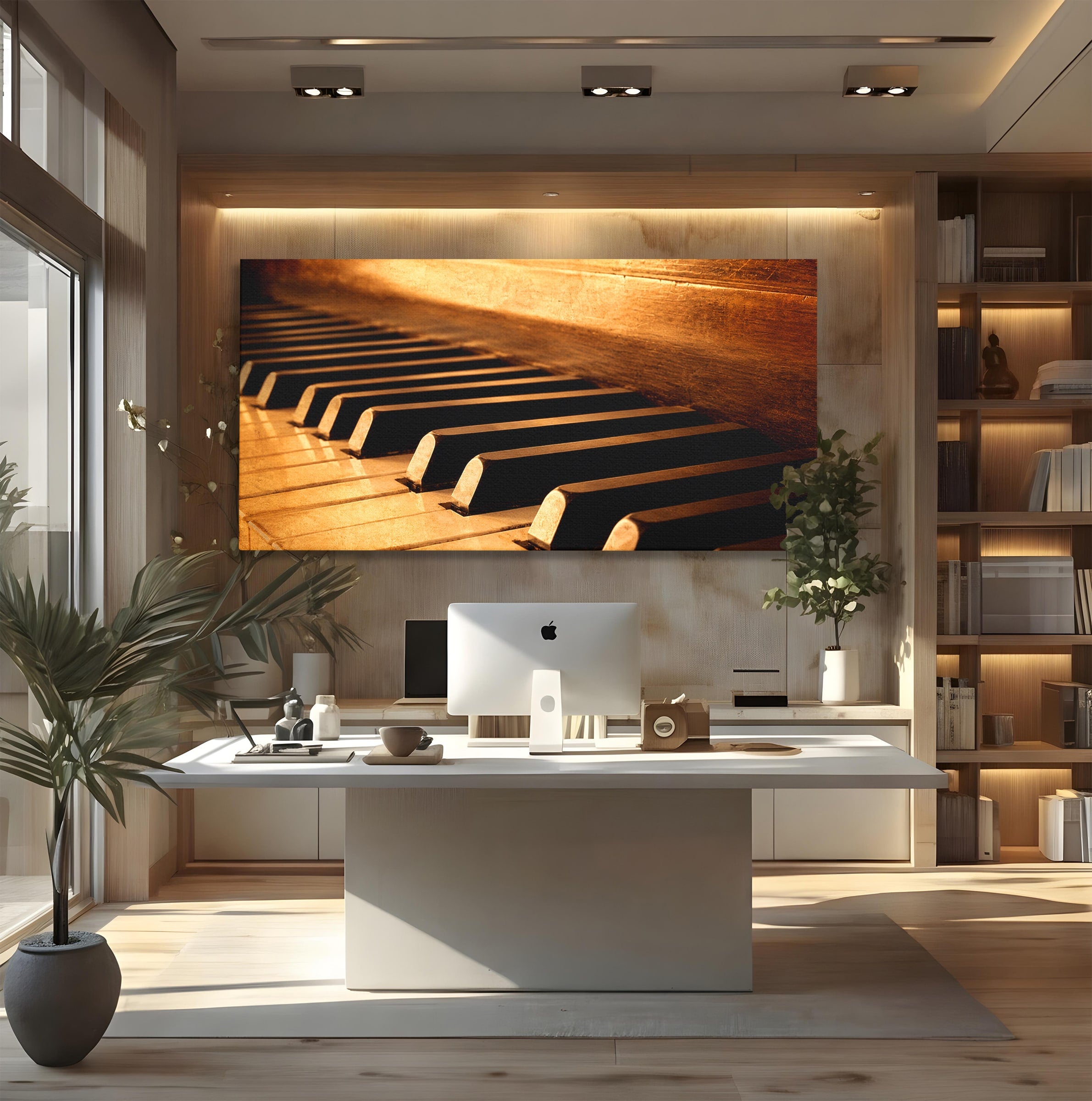 Tablou Canvas Premium LuxCanva® R1057, Pian Vintage, Pian, Muzica, Vintage, Arta, Birou, Living, Culori Vibrante