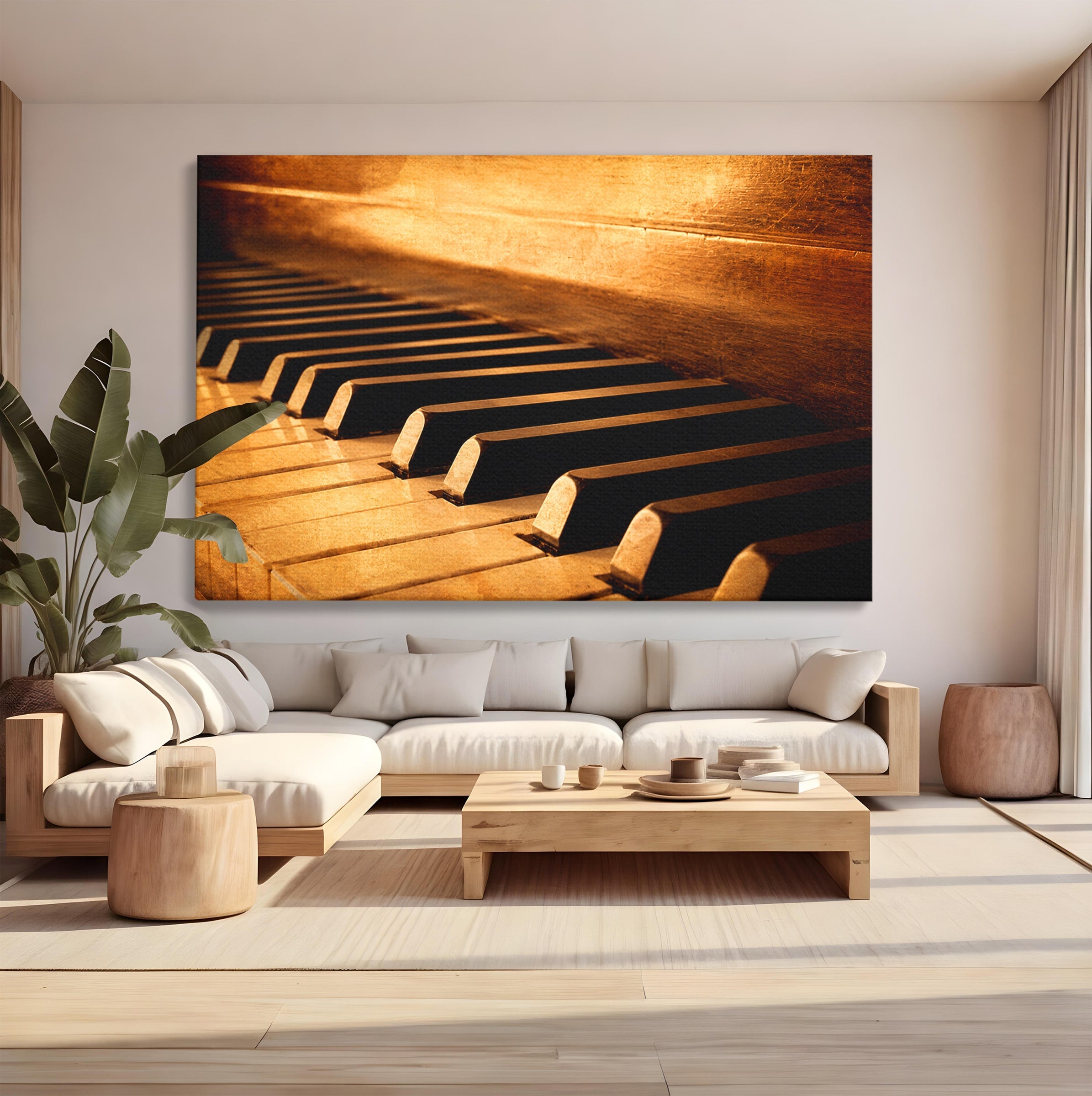 Tablou Canvas Premium LuxCanva® R1057, Pian Vintage, Pian, Muzica, Vintage, Arta, Birou, Living, Culori Vibrante