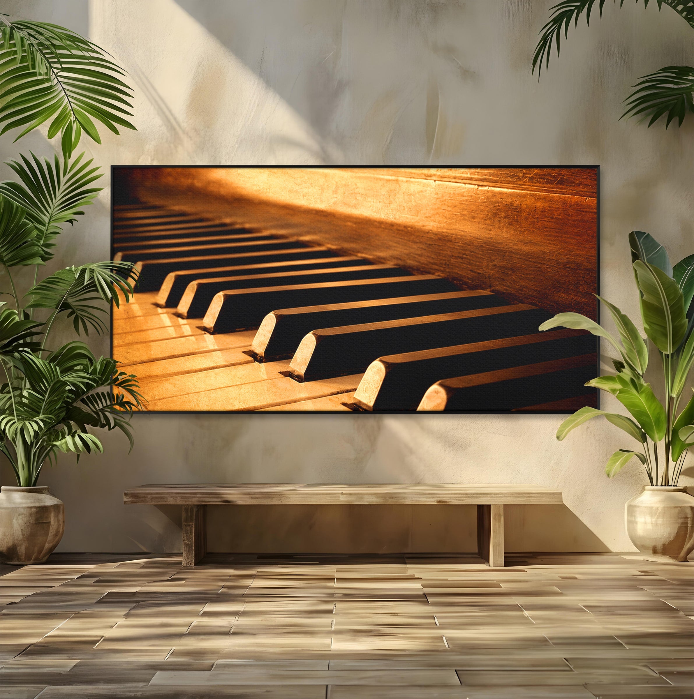 Tablou Canvas Premium LuxCanva® R1057, Pian Vintage, Pian, Muzica, Vintage, Arta, Birou, Living, Culori Vibrante
