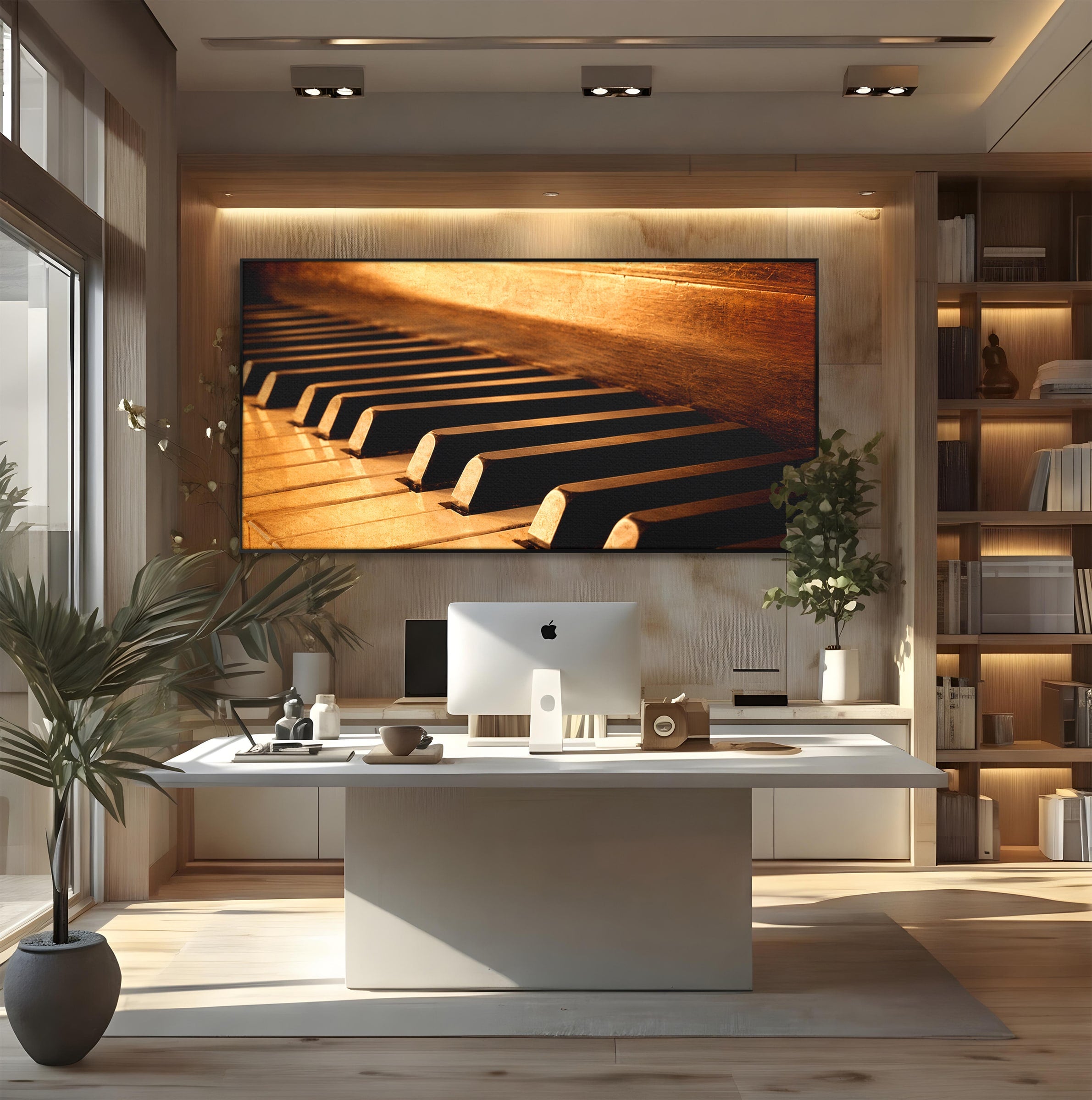 Tablou Canvas Premium LuxCanva® R1057, Pian Vintage, Pian, Muzica, Vintage, Arta, Birou, Living, Culori Vibrante