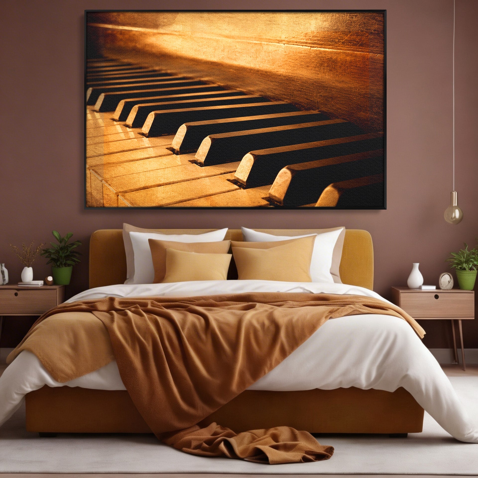 Tablou Canvas Premium LuxCanva® R1057, Pian Vintage, Pian, Muzica, Vintage, Arta, Birou, Living, Culori Vibrante