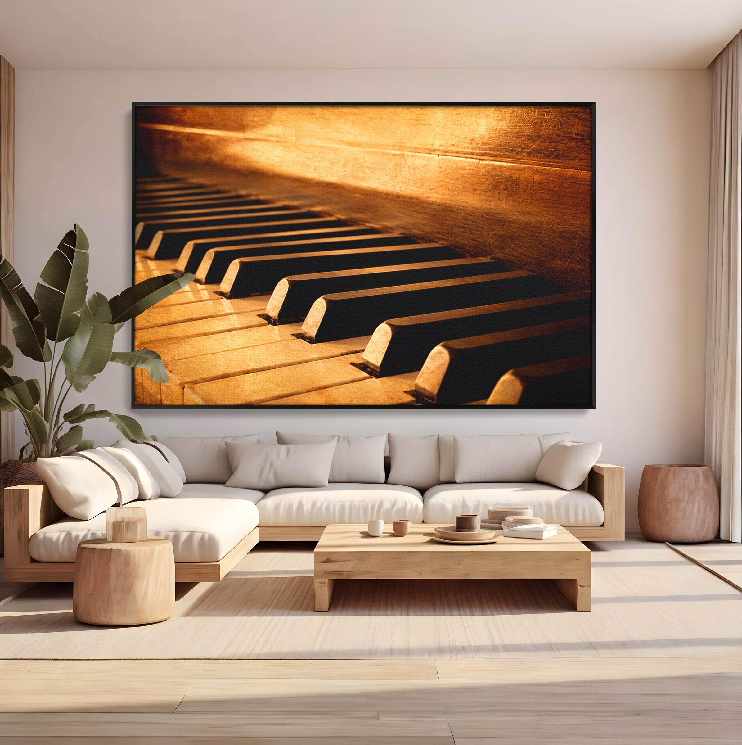 Tablou Canvas Premium LuxCanva® R1057, Pian Vintage, Pian, Muzica, Vintage, Arta, Birou, Living, Culori Vibrante