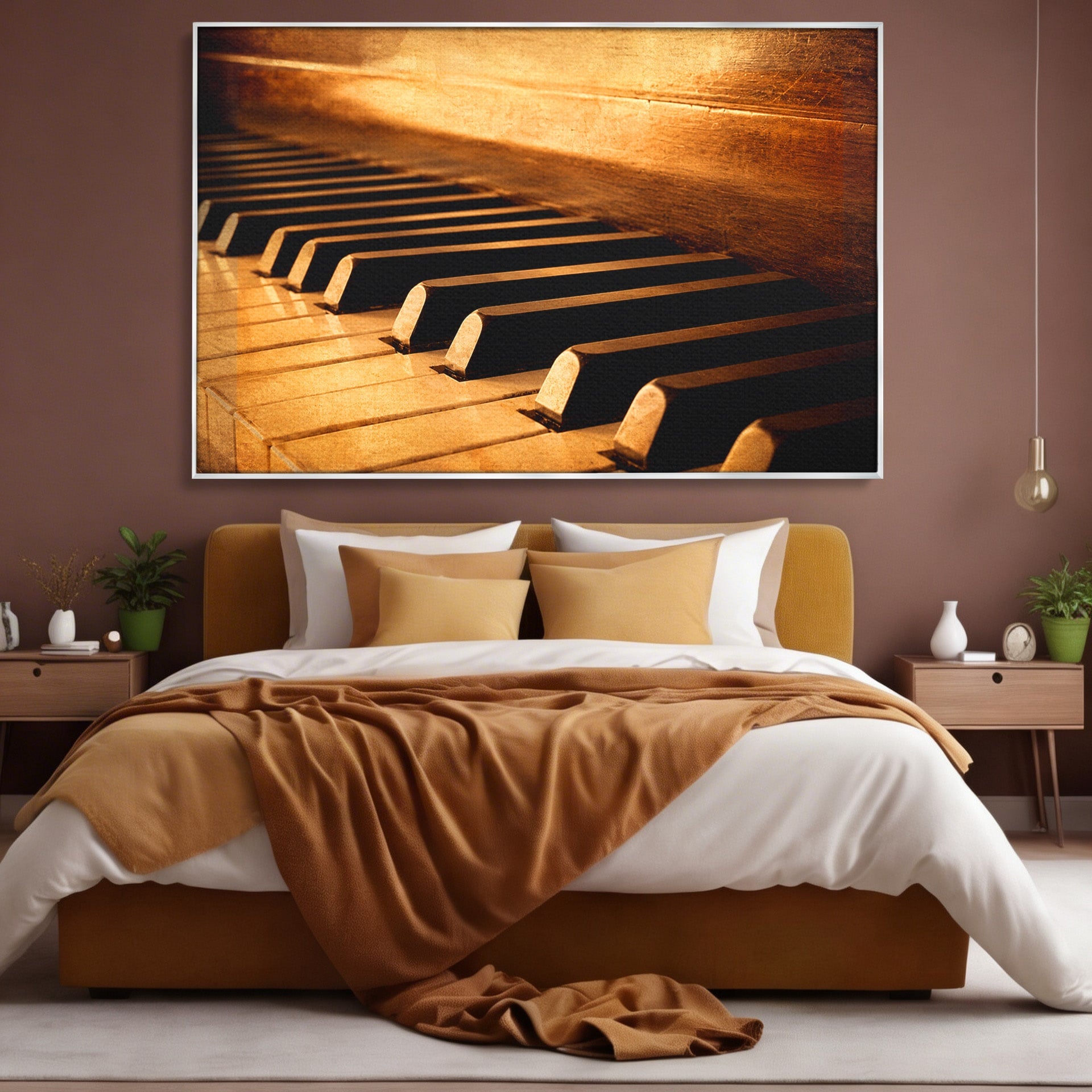 Tablou Canvas Premium LuxCanva® R1057, Pian Vintage, Pian, Muzica, Vintage, Arta, Birou, Living, Culori Vibrante