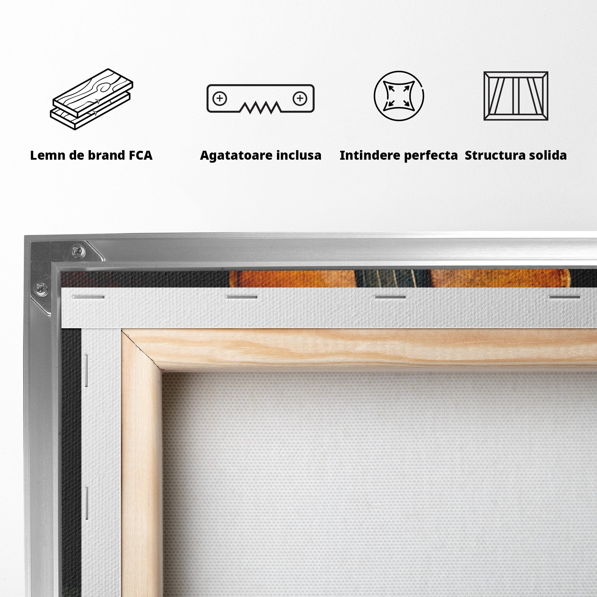 Tablou Canvas Premium LuxCanva® R1058, Vioara Pe Pian, Vioara, Pian, Muzica, Vintage, Living, Birou, Culori Vibrante