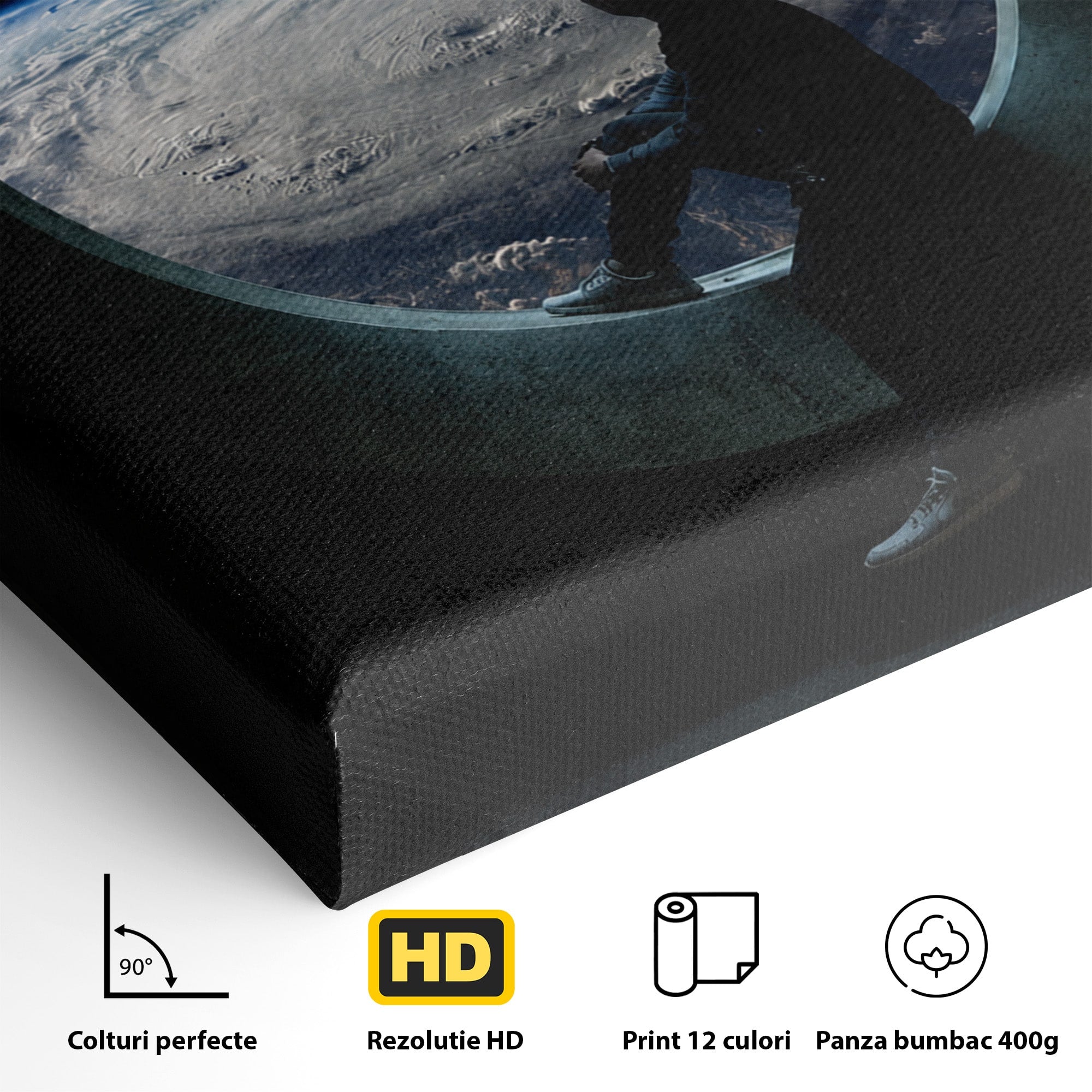 Tablou Canvas Premium LuxCanva® S1000, Privind Spre Univers, Univers, Spatiu, Astronomie, Contemplare, Dormitor, Culori Vibrante