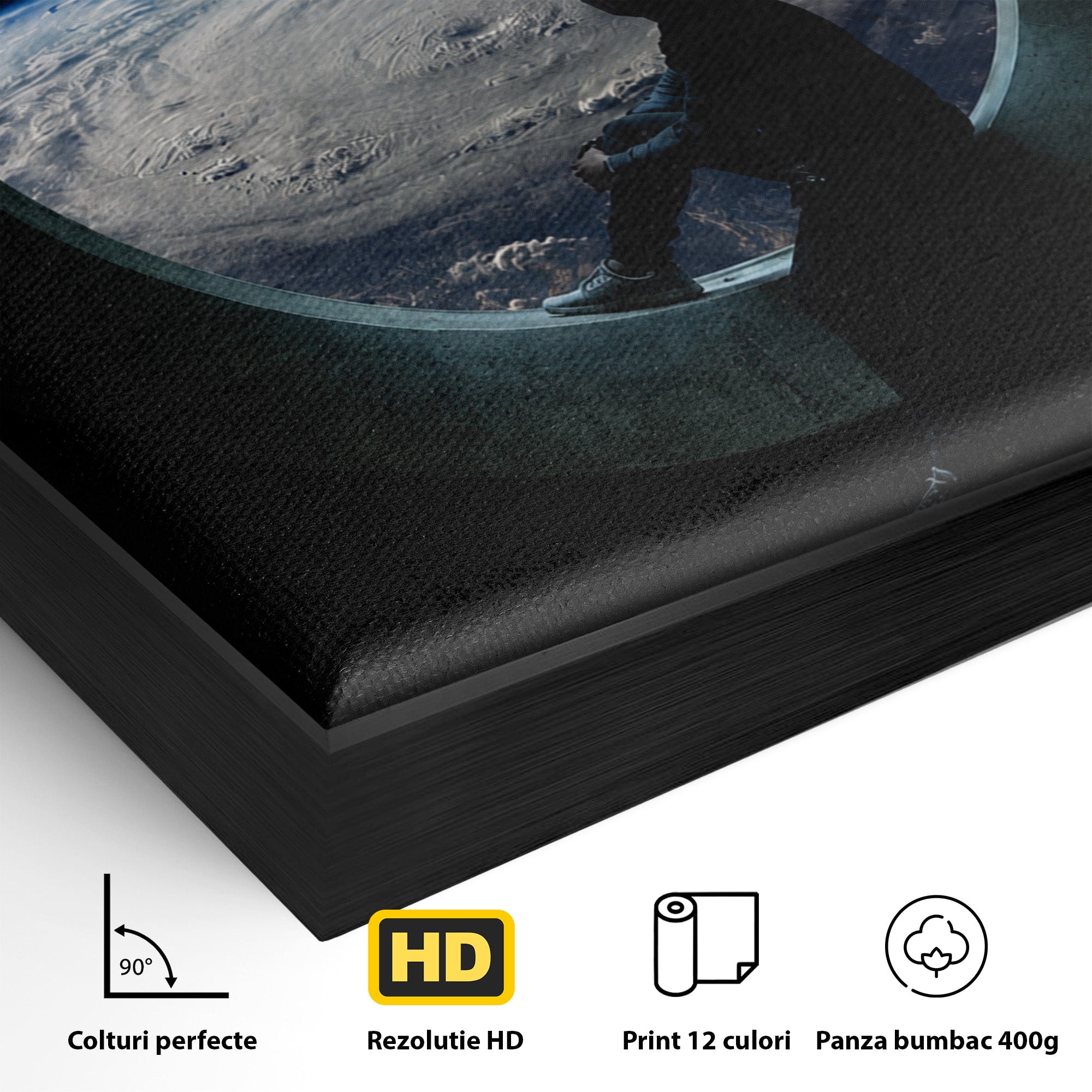 Tablou Canvas Premium LuxCanva® S1000, Privind Spre Univers, Univers, Spatiu, Astronomie, Contemplare, Dormitor, Culori Vibrante