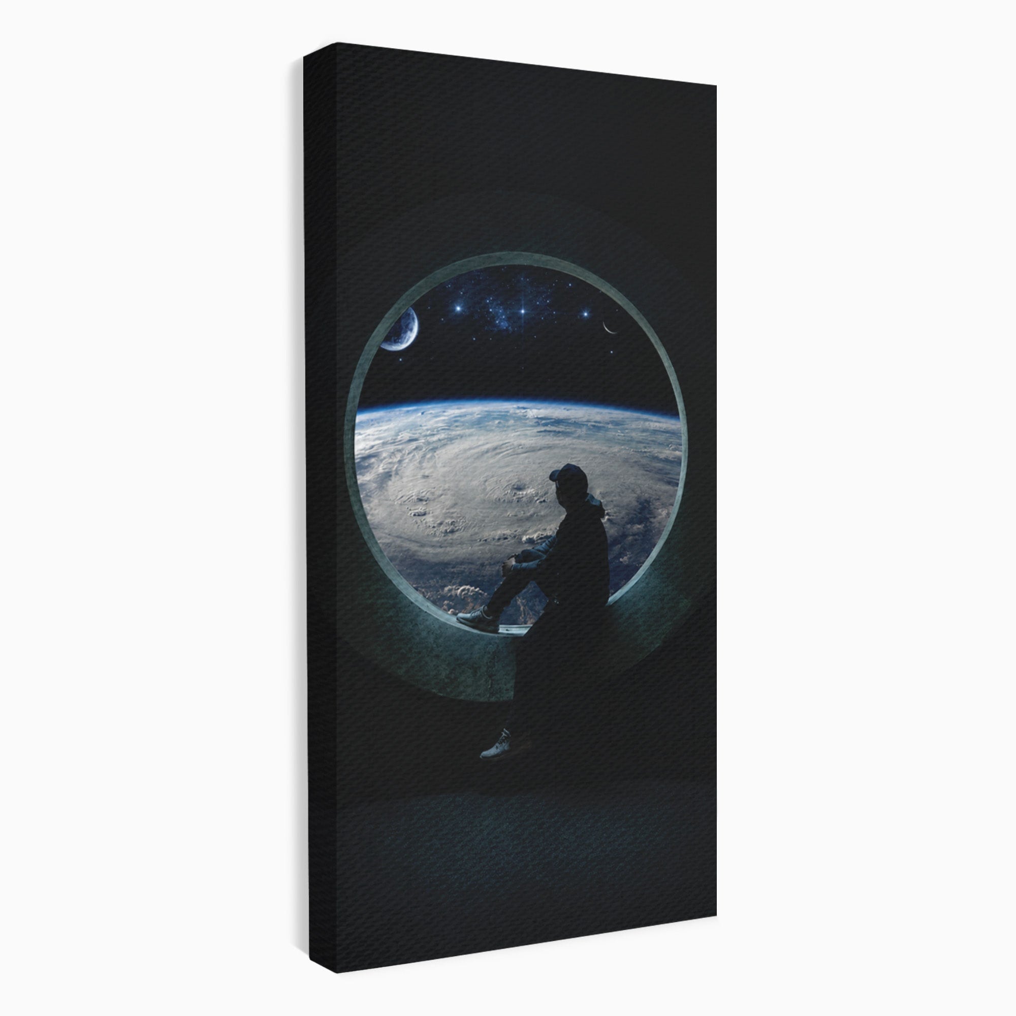 Tablou Canvas Premium LuxCanva® S1000, Privind Spre Univers, Univers, Spatiu, Astronomie, Contemplare, Dormitor, Culori Vibrante