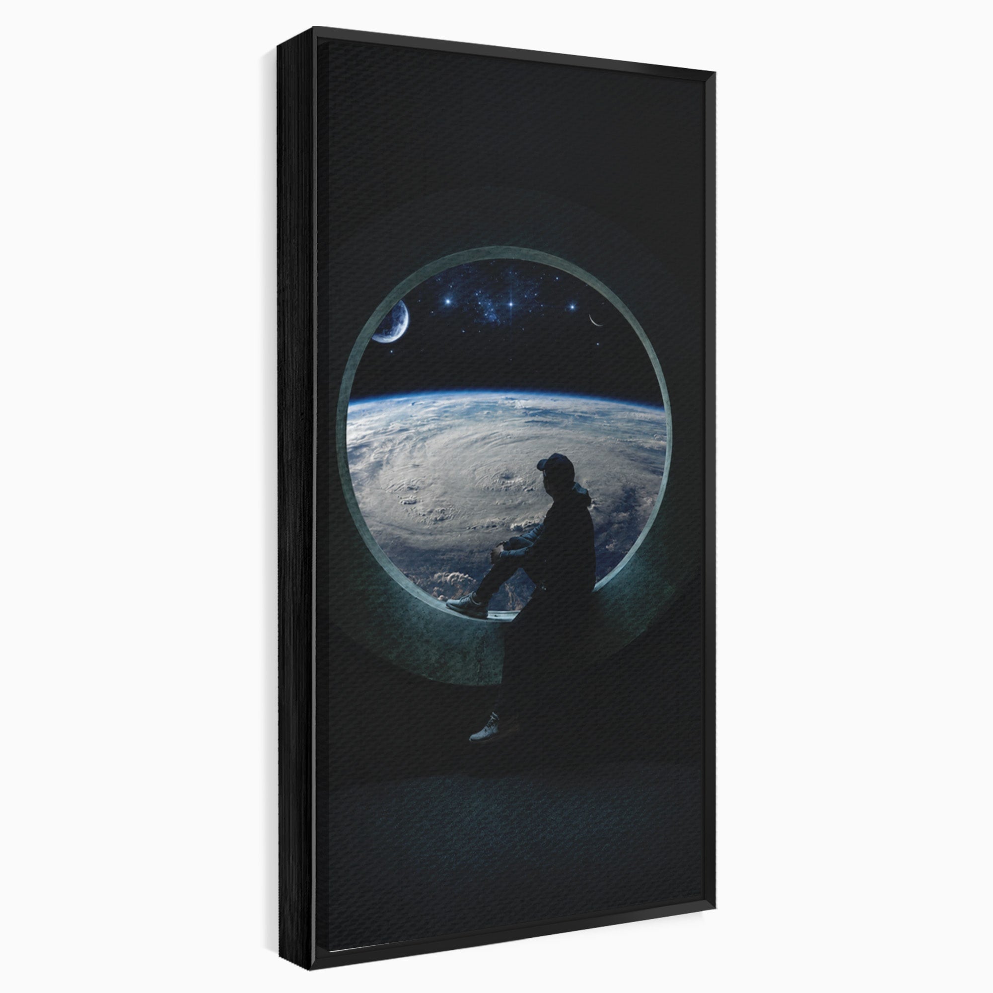 Tablou Canvas Premium LuxCanva® S1000, Privind Spre Univers, Univers, Spatiu, Astronomie, Contemplare, Dormitor, Culori Vibrante