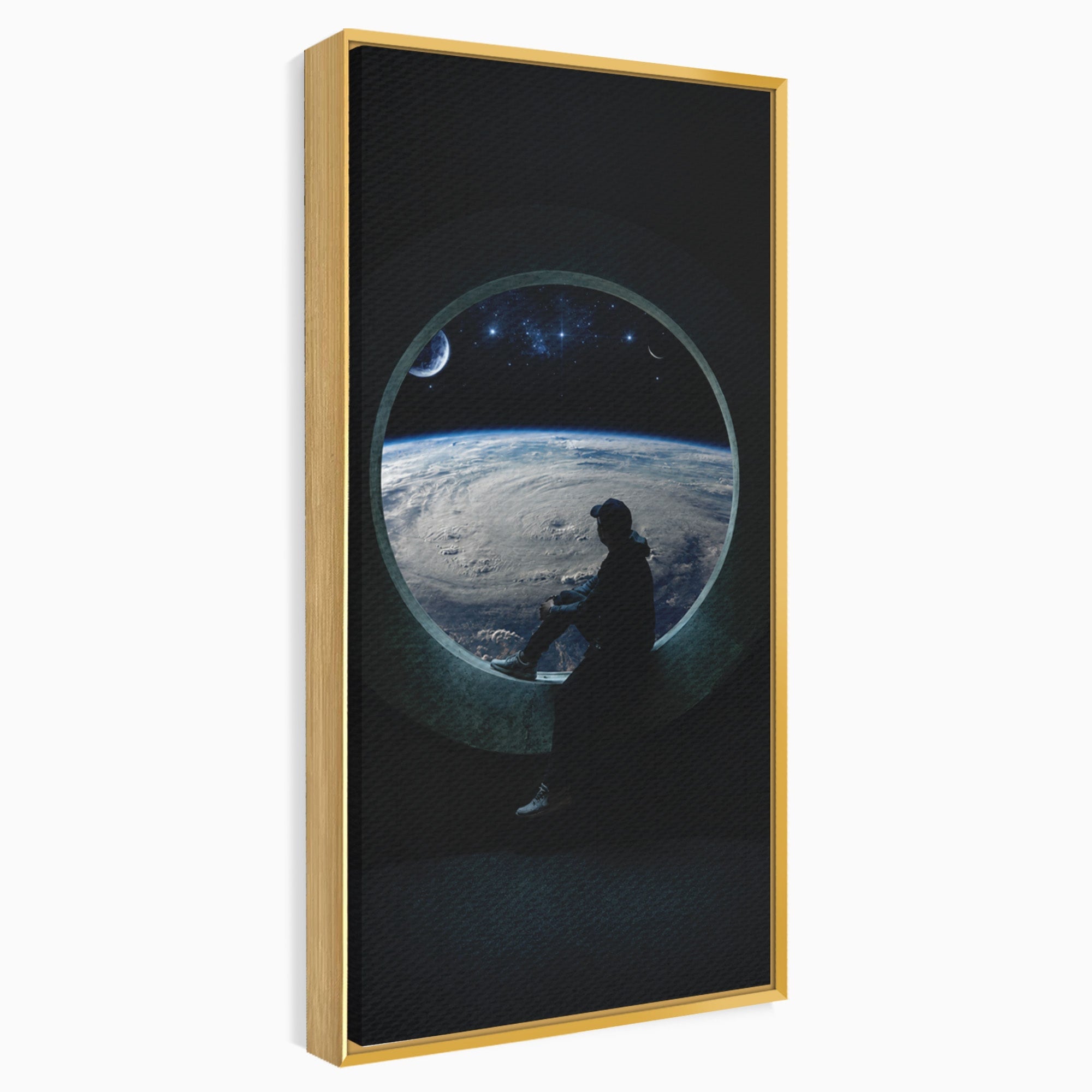 Tablou Canvas Premium LuxCanva® S1000, Privind Spre Univers, Univers, Spatiu, Astronomie, Contemplare, Dormitor, Culori Vibrante