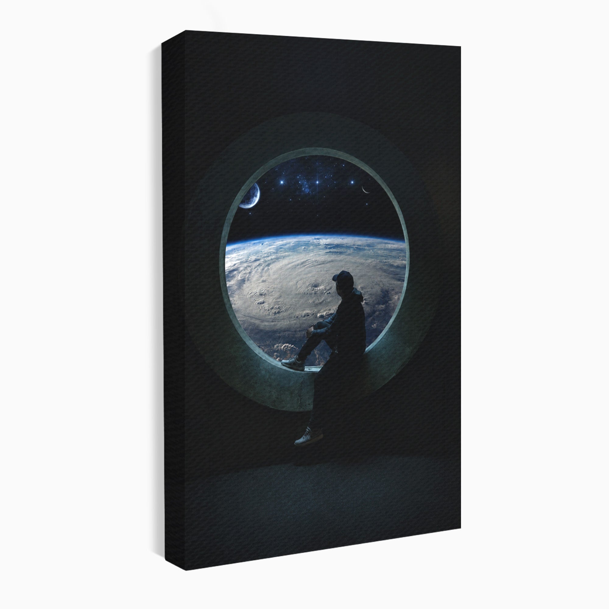 Tablou Canvas Premium LuxCanva® S1000, Privind Spre Univers, Univers, Spatiu, Astronomie, Contemplare, Dormitor, Culori Vibrante