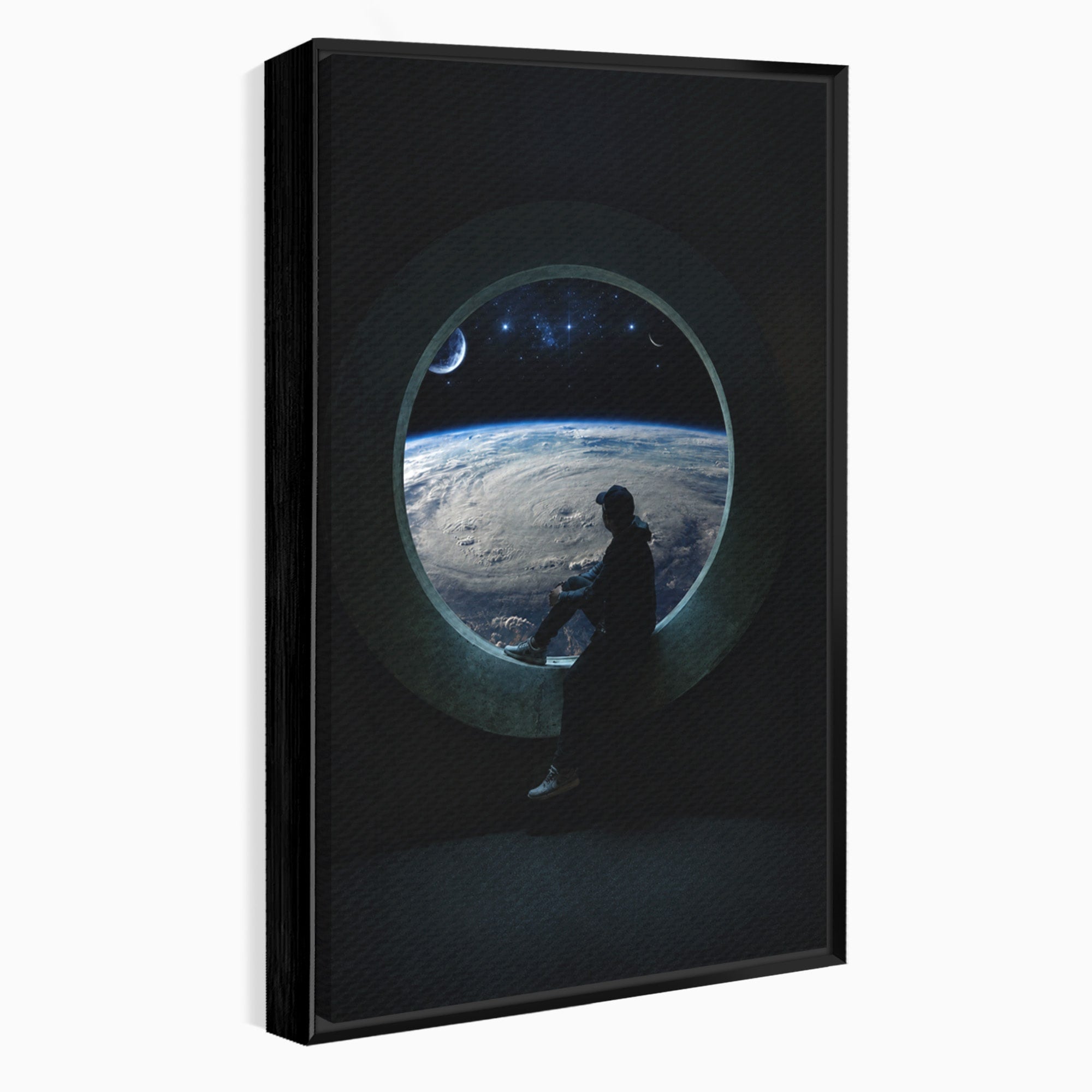 Tablou Canvas Premium LuxCanva® S1000, Privind Spre Univers, Univers, Spatiu, Astronomie, Contemplare, Dormitor, Culori Vibrante