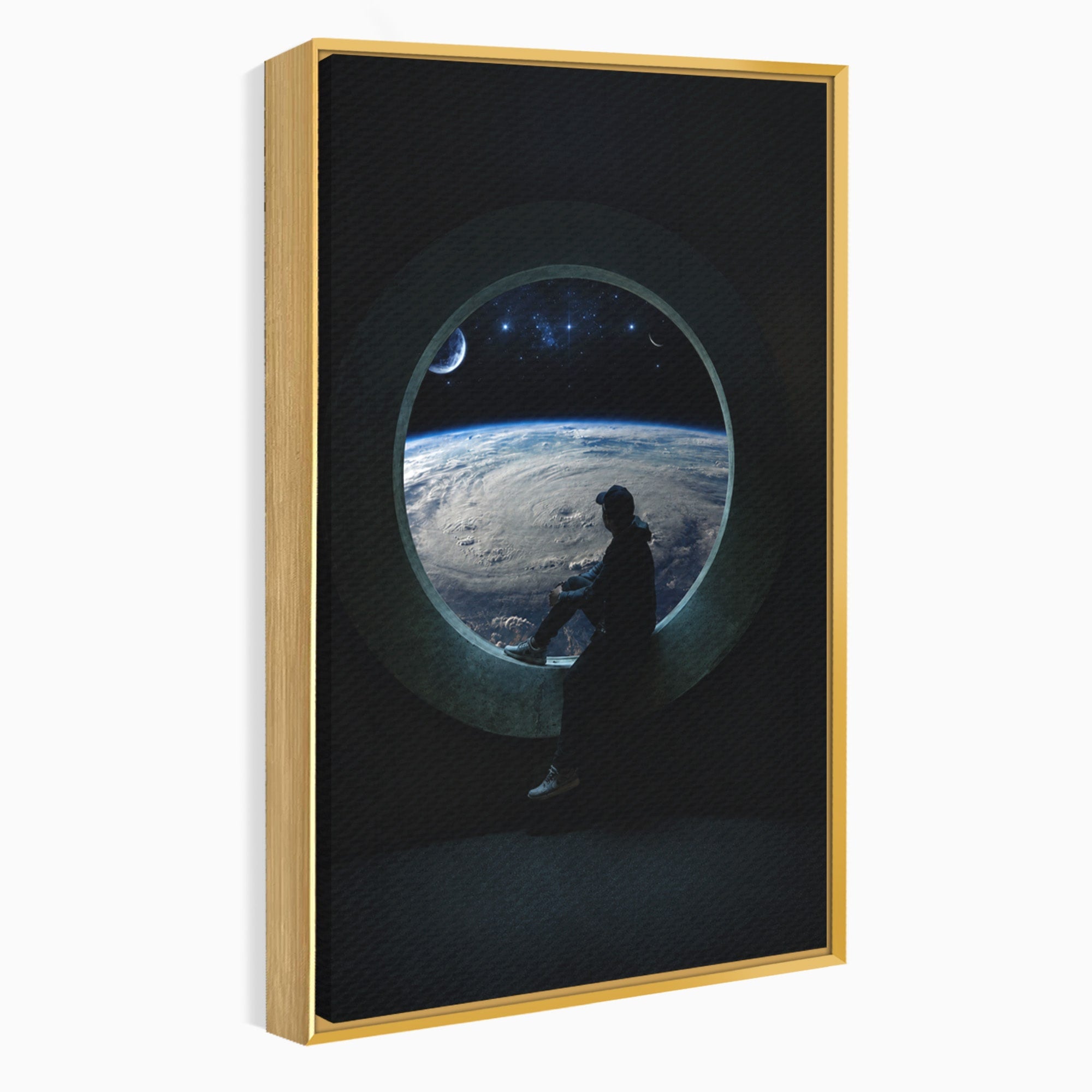 Tablou Canvas Premium LuxCanva® S1000, Privind Spre Univers, Univers, Spatiu, Astronomie, Contemplare, Dormitor, Culori Vibrante