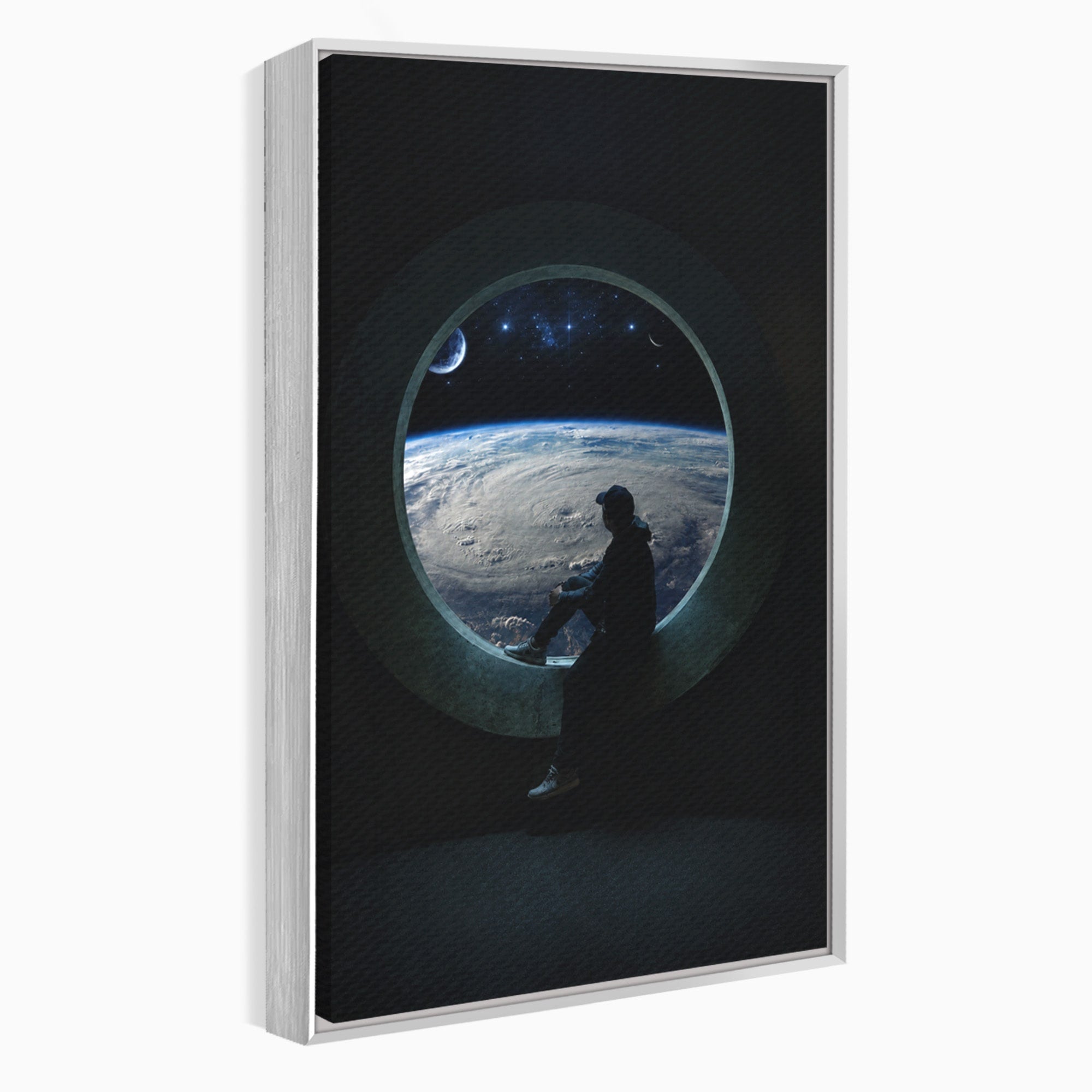 Tablou Canvas Premium LuxCanva® S1000, Privind Spre Univers, Univers, Spatiu, Astronomie, Contemplare, Dormitor, Culori Vibrante
