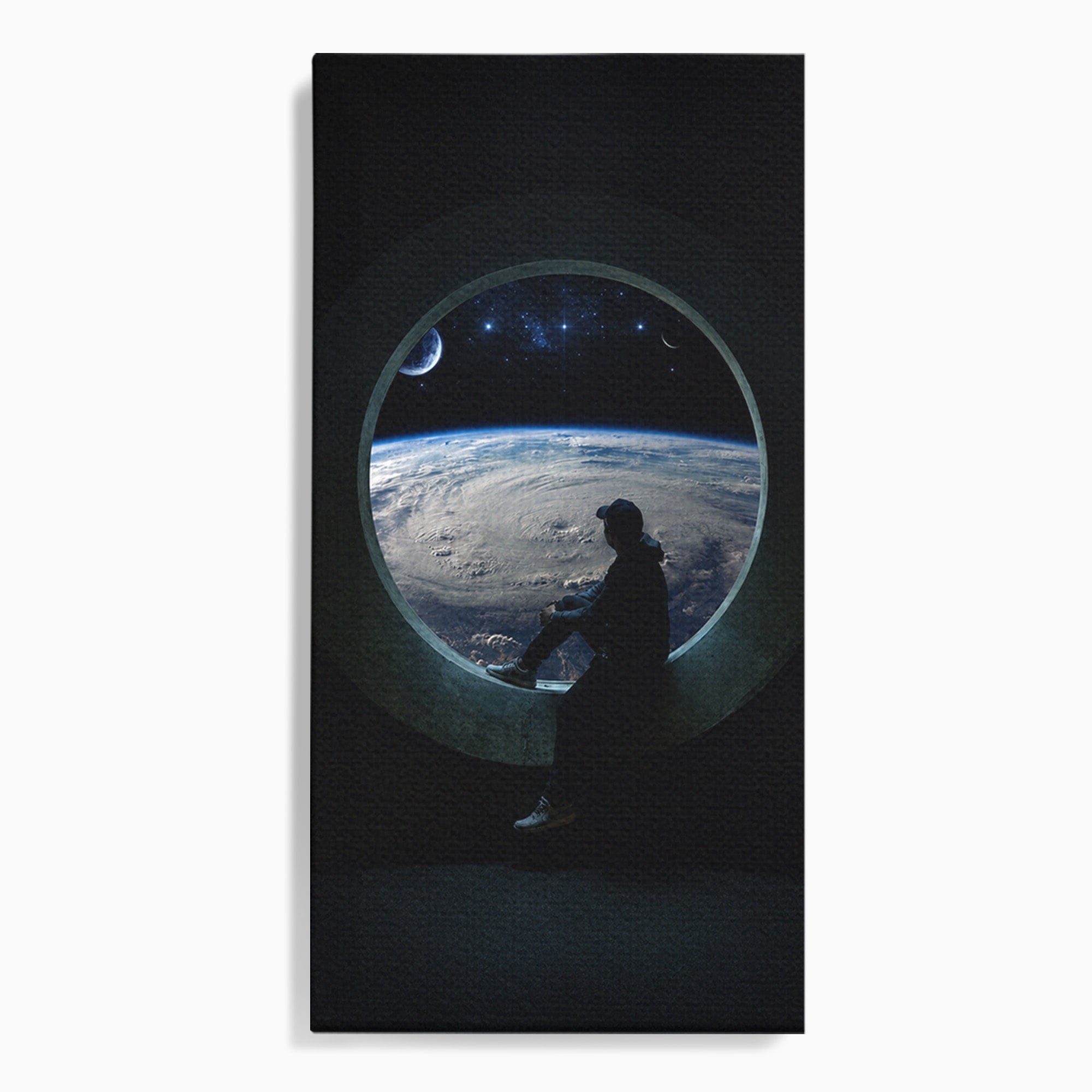 Tablou Canvas Premium LuxCanva® S1000, Privind Spre Univers, Univers, Spatiu, Astronomie, Contemplare, Dormitor, Culori Vibrante