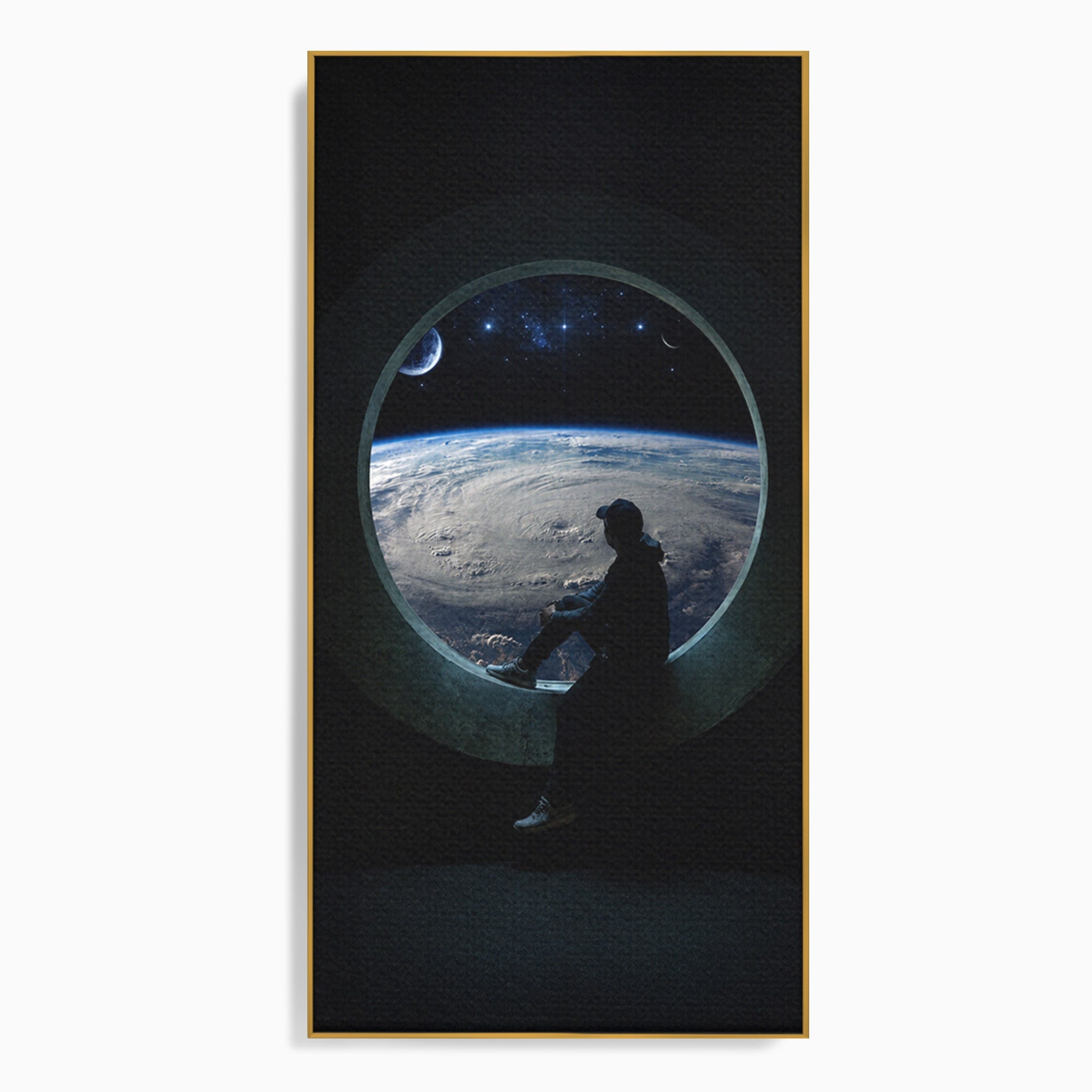 Tablou Canvas Premium LuxCanva® S1000, Privind Spre Univers, Univers, Spatiu, Astronomie, Contemplare, Dormitor, Culori Vibrante