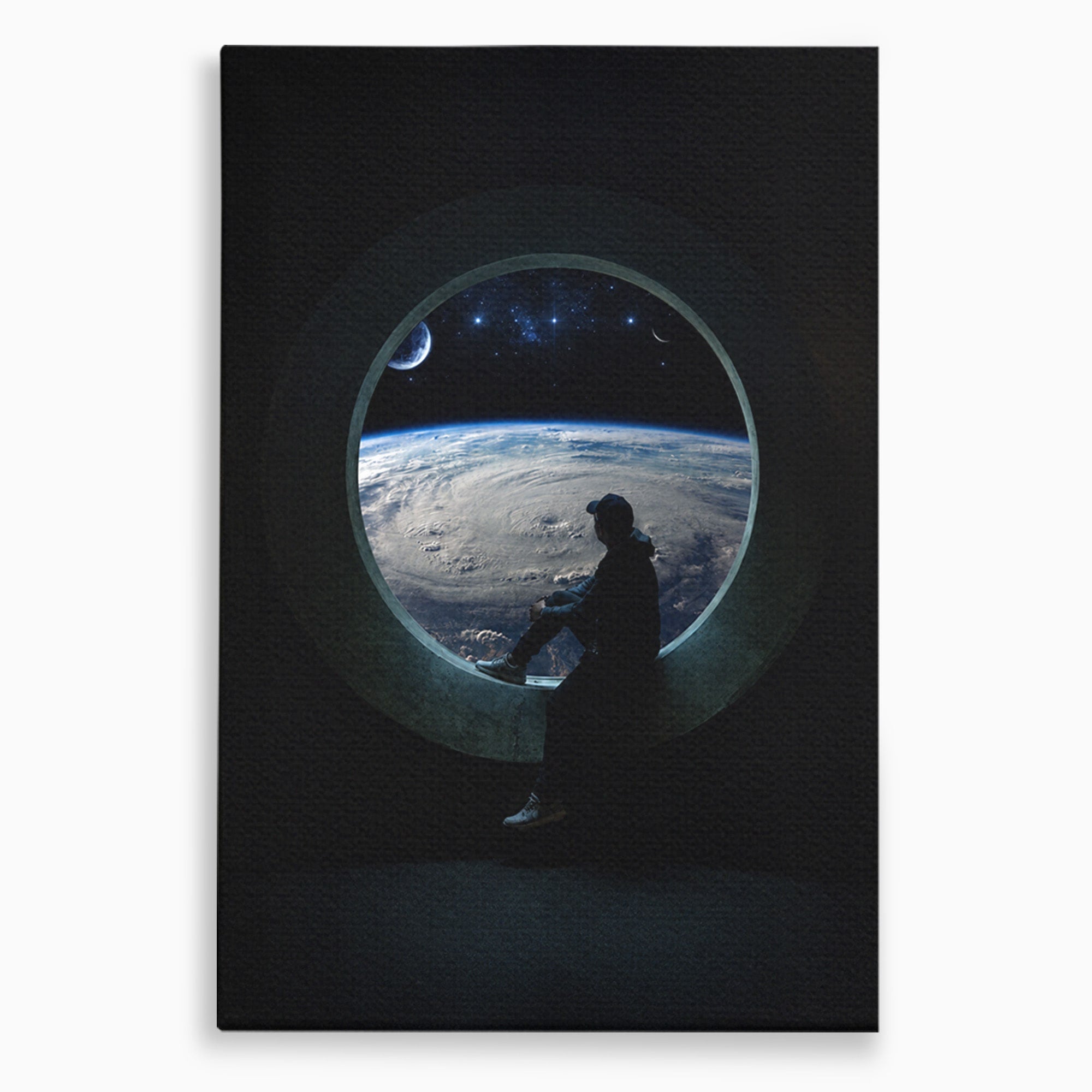 Tablou Canvas Premium LuxCanva® S1000, Privind Spre Univers, Univers, Spatiu, Astronomie, Contemplare, Dormitor, Culori Vibrante