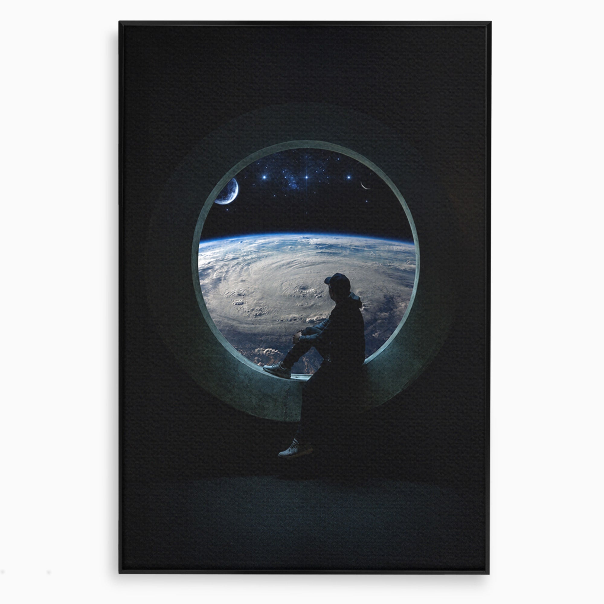 Tablou Canvas Premium LuxCanva® S1000, Privind Spre Univers, Univers, Spatiu, Astronomie, Contemplare, Dormitor, Culori Vibrante