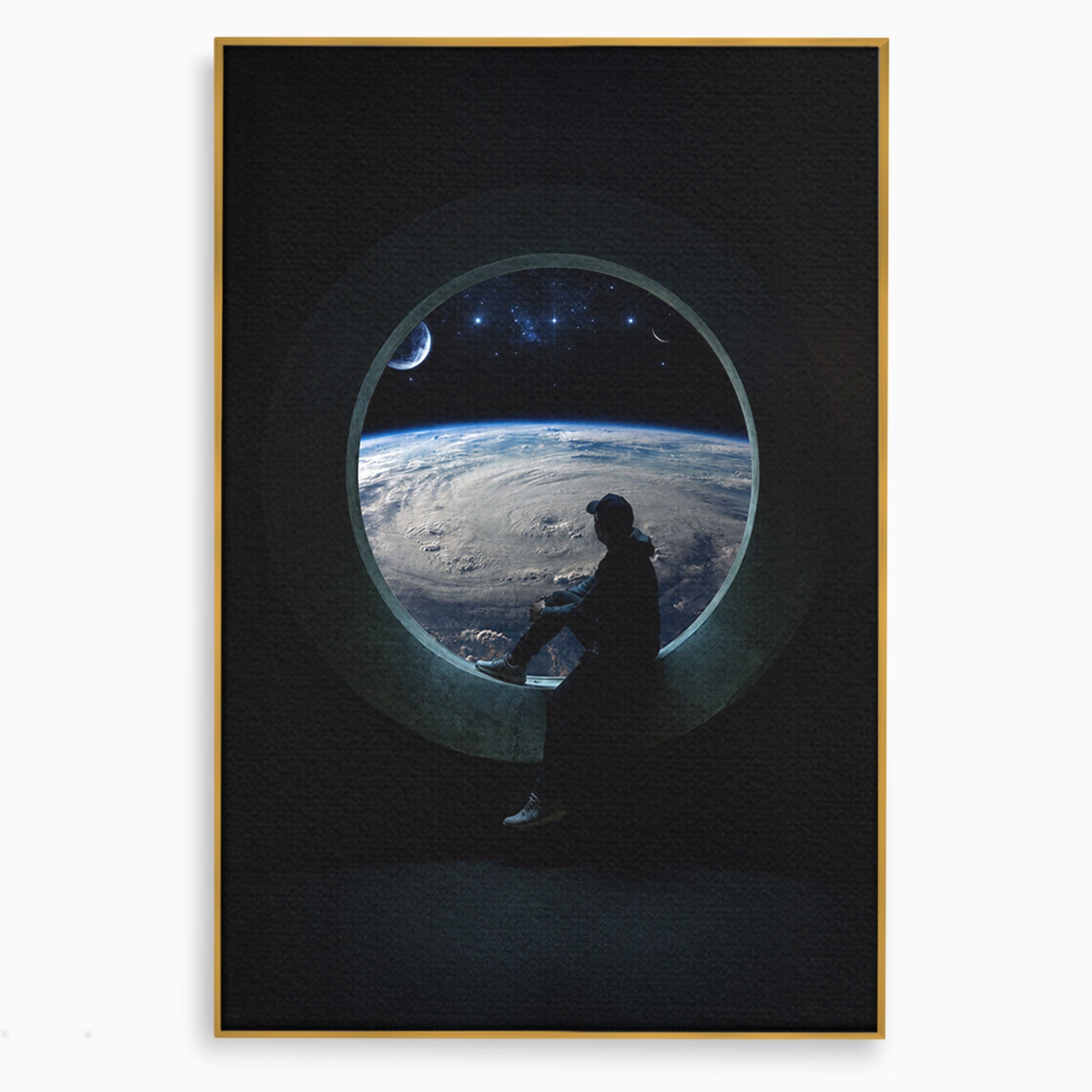 Tablou Canvas Premium LuxCanva® S1000, Privind Spre Univers, Univers, Spatiu, Astronomie, Contemplare, Dormitor, Culori Vibrante