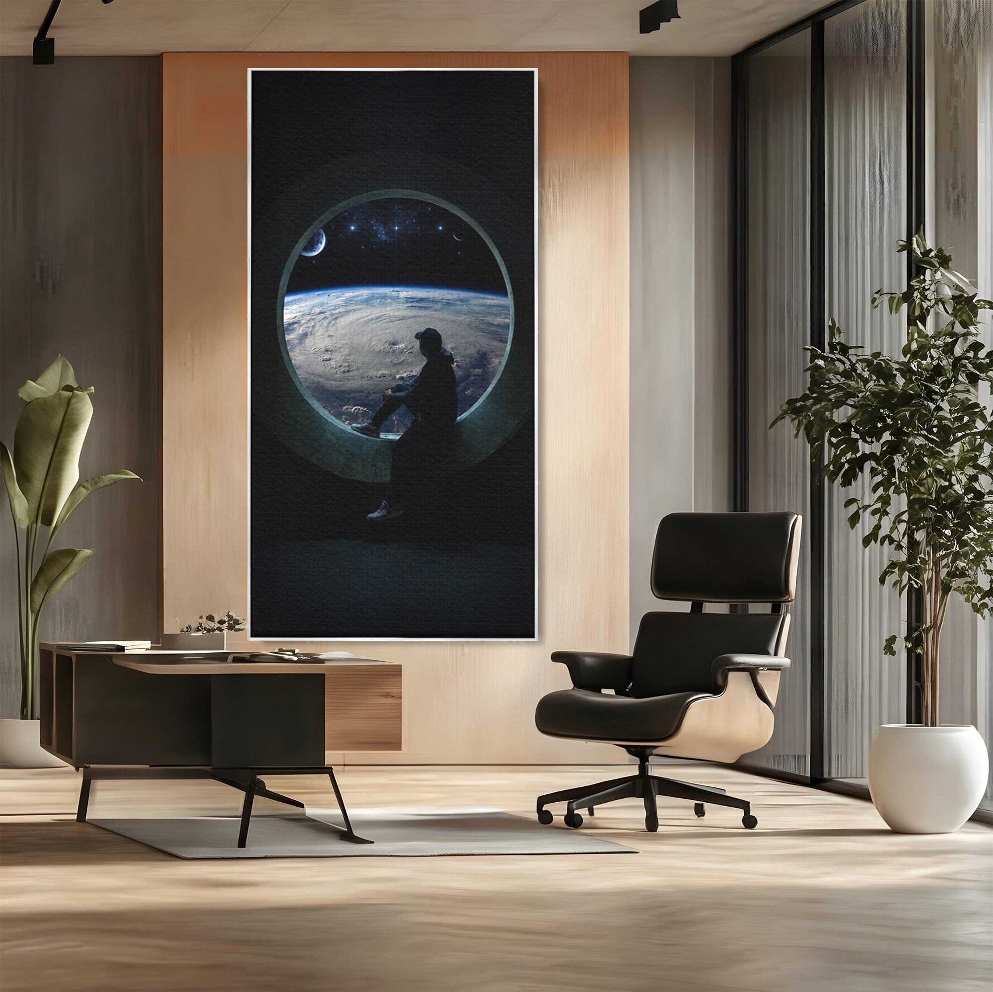 Tablou Canvas Premium LuxCanva® S1000, Privind Spre Univers, Univers, Spatiu, Astronomie, Contemplare, Dormitor, Culori Vibrante
