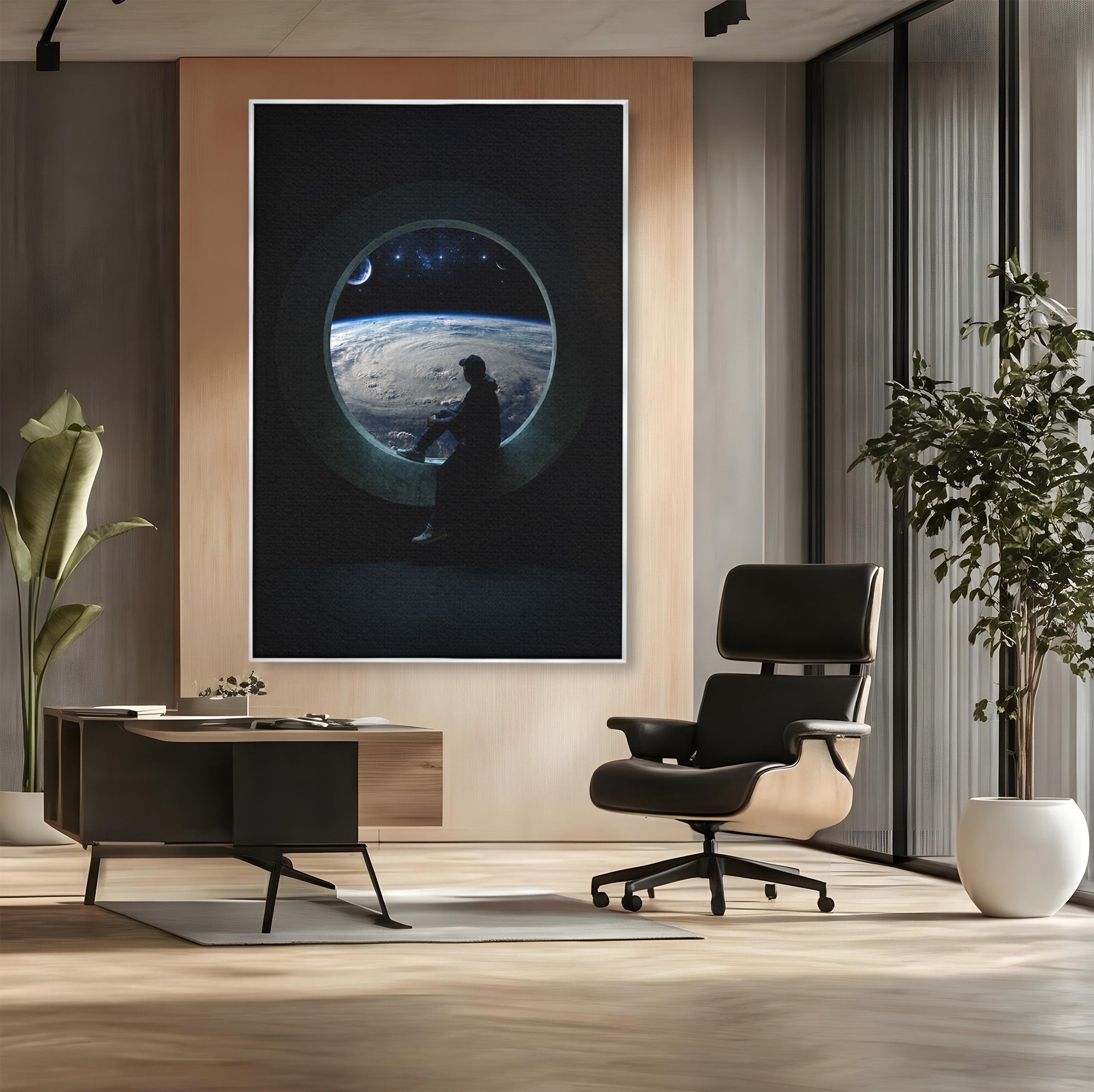 Tablou Canvas Premium LuxCanva® S1000, Privind Spre Univers, Univers, Spatiu, Astronomie, Contemplare, Dormitor, Culori Vibrante
