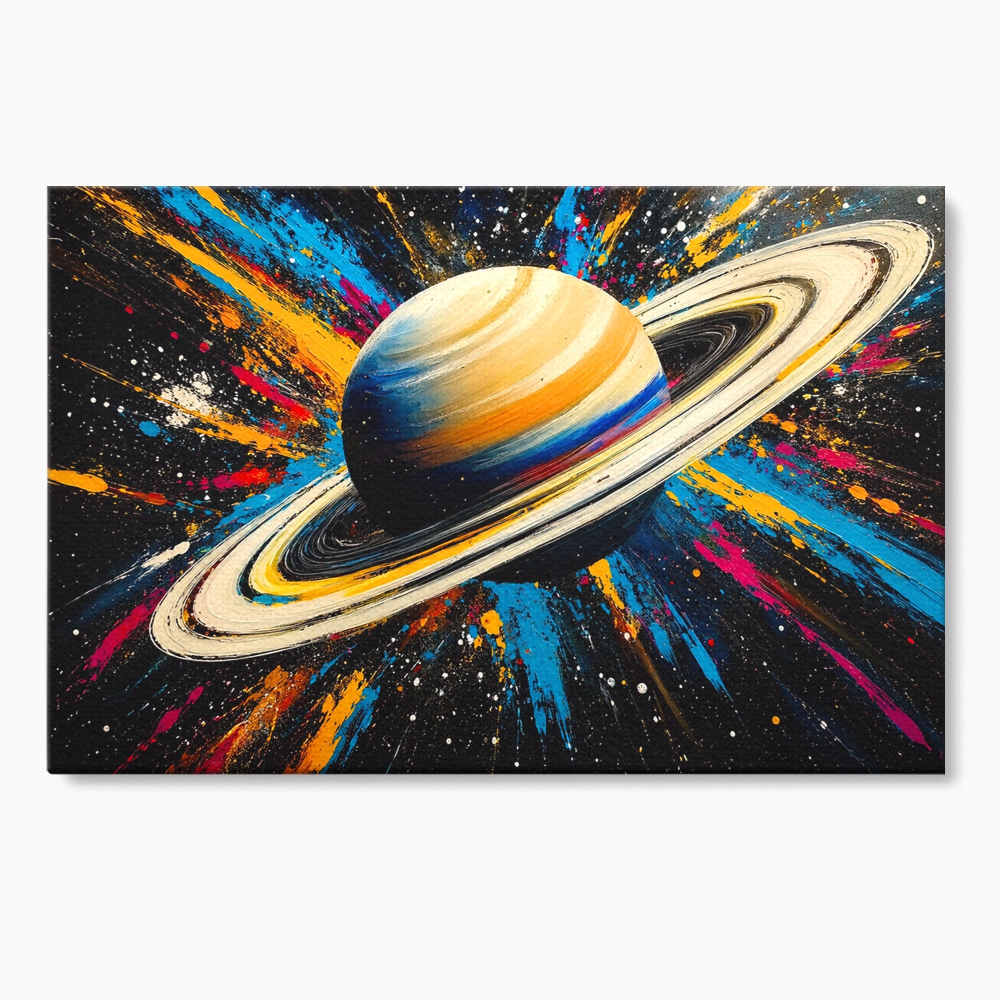 Tablou Canvas Premium LuxCanva® S1001, Inelul Cosmic, Planeta, Spatiu, Abstract, Univers, Living, Culori Vibrante