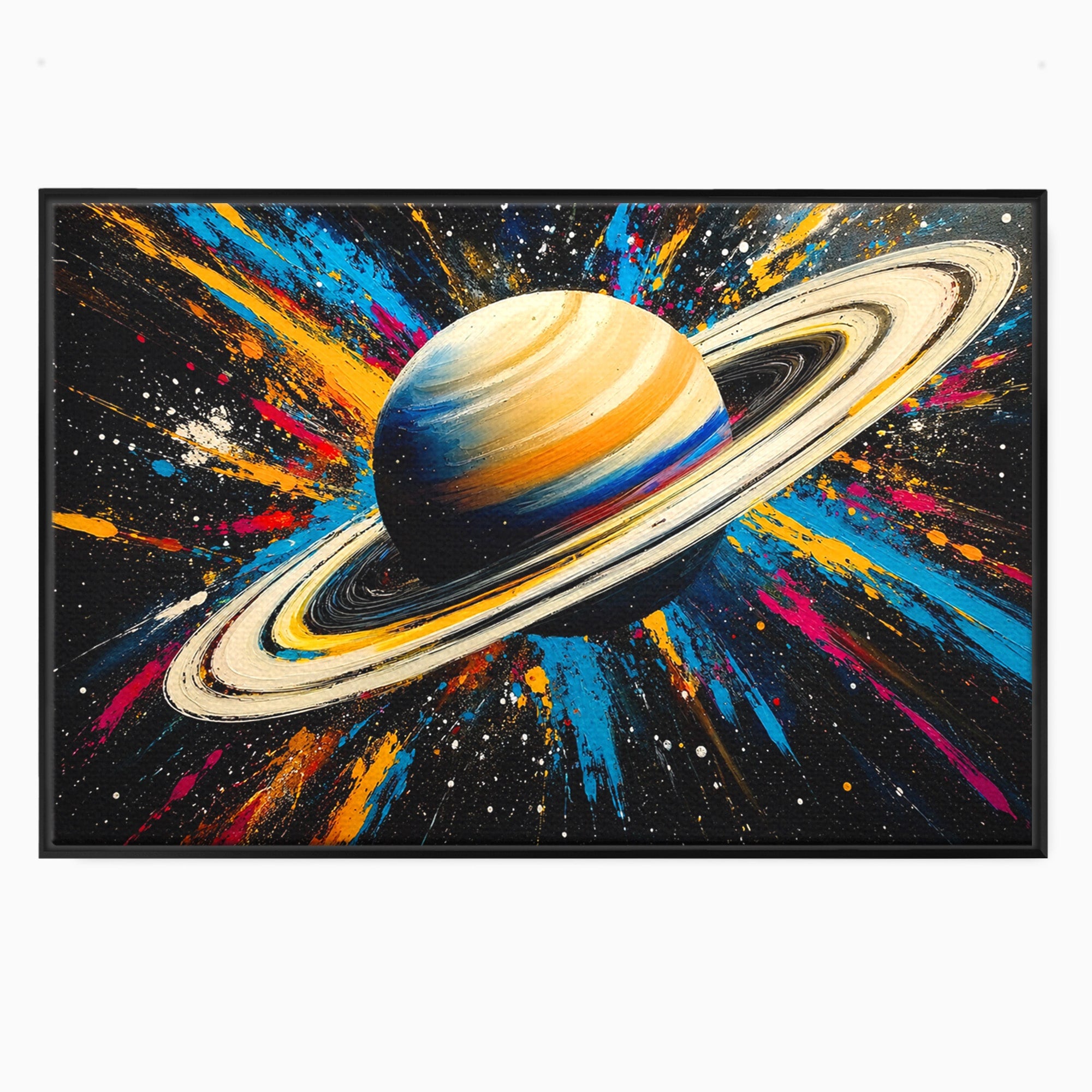Tablou Canvas Premium LuxCanva® S1001, Inelul Cosmic, Planeta, Spatiu, Abstract, Univers, Living, Culori Vibrante