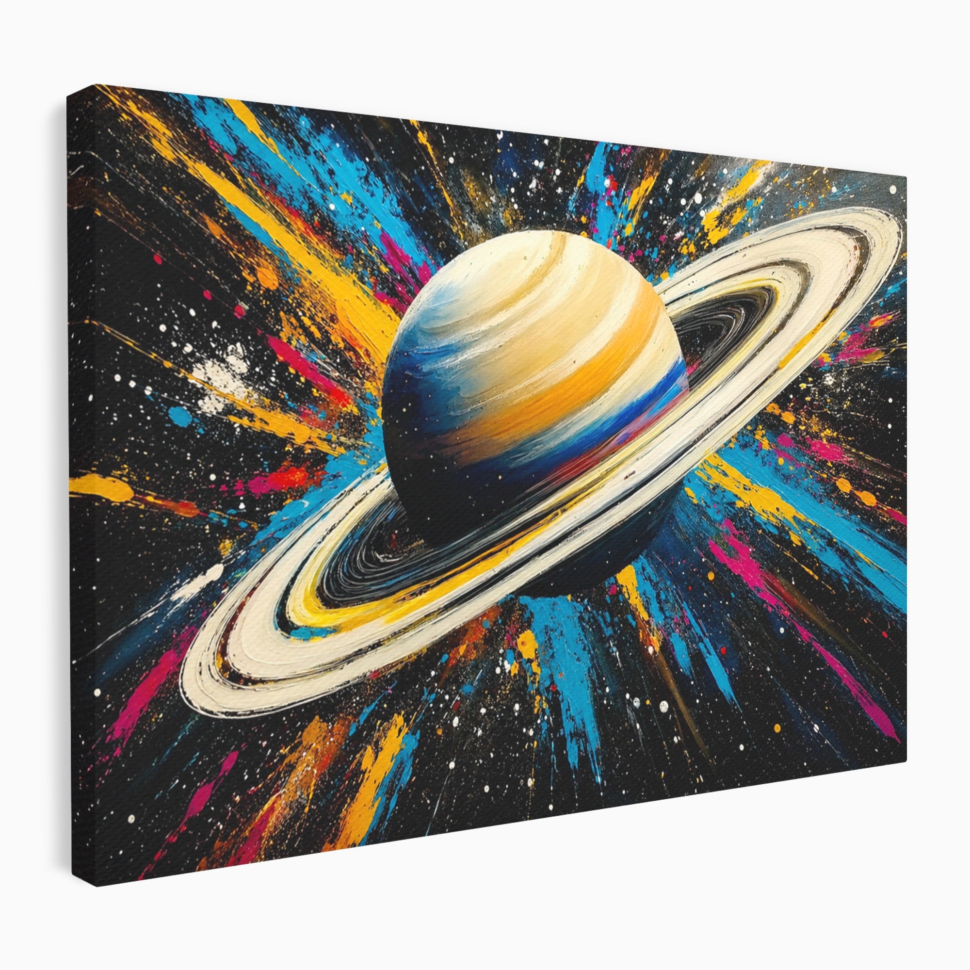 Tablou Canvas Premium LuxCanva® S1001, Inelul Cosmic, Planeta, Spatiu, Abstract, Univers, Living, Culori Vibrante
