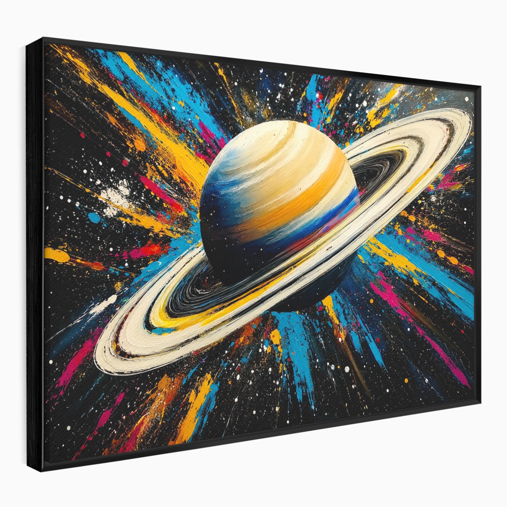Tablou Canvas Premium LuxCanva® S1001, Inelul Cosmic, Planeta, Spatiu, Abstract, Univers, Living, Culori Vibrante