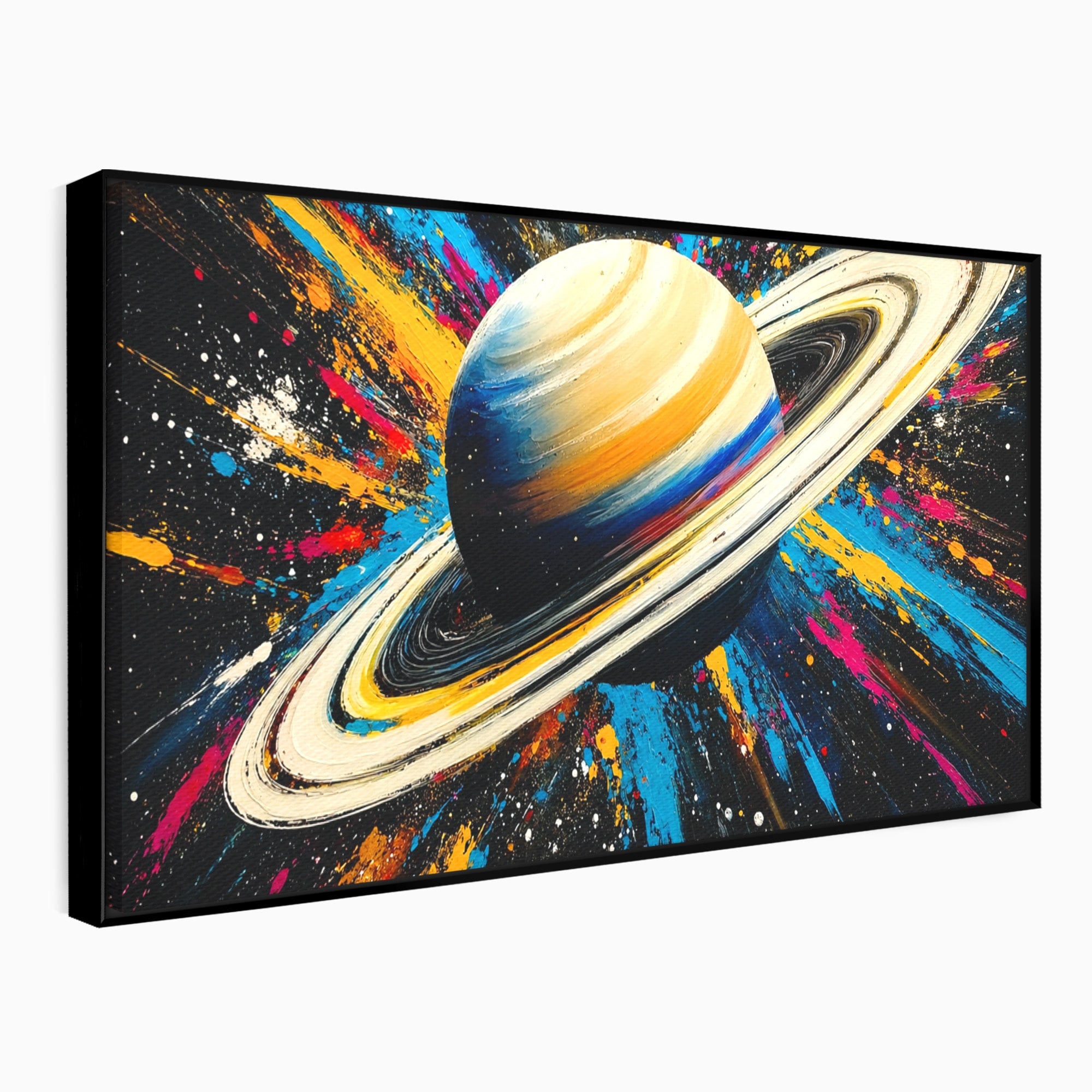 Tablou Canvas Premium LuxCanva® S1001, Inelul Cosmic, Planeta, Spatiu, Abstract, Univers, Living, Culori Vibrante