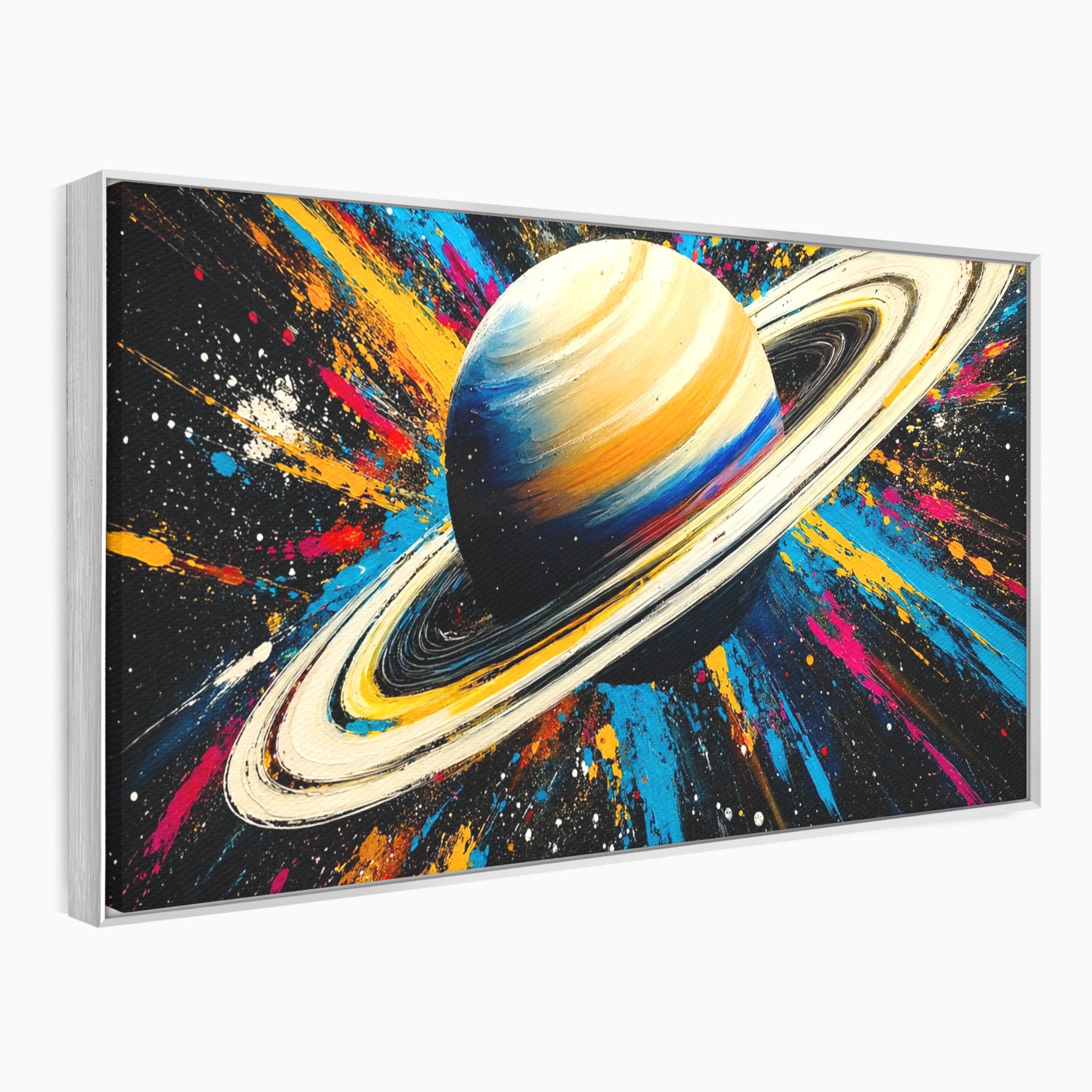 Tablou Canvas Premium LuxCanva® S1001, Inelul Cosmic, Planeta, Spatiu, Abstract, Univers, Living, Culori Vibrante