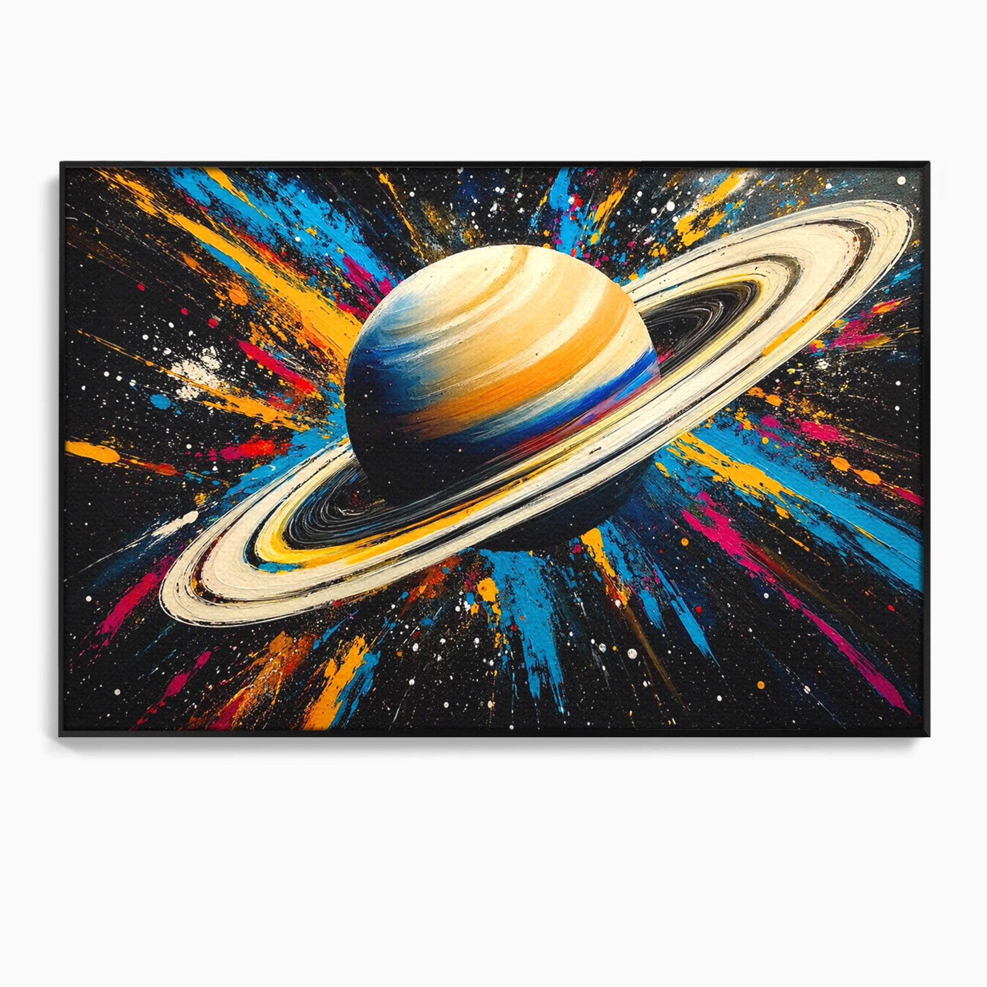 Tablou Canvas Premium LuxCanva® S1001, Inelul Cosmic, Planeta, Spatiu, Abstract, Univers, Living, Culori Vibrante