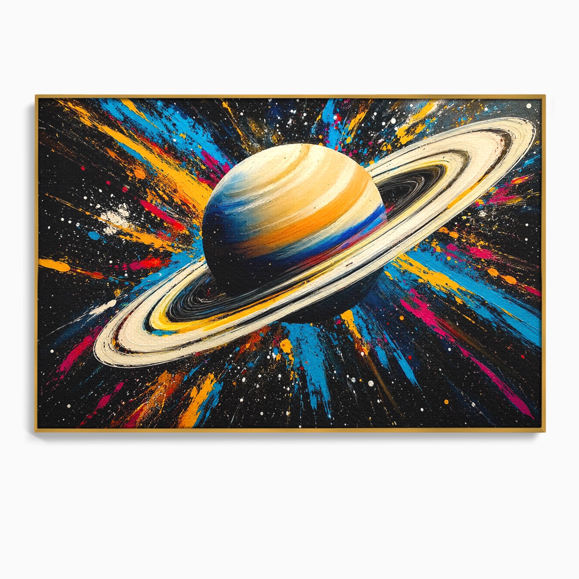Tablou Canvas Premium LuxCanva® S1001, Inelul Cosmic, Planeta, Spatiu, Abstract, Univers, Living, Culori Vibrante