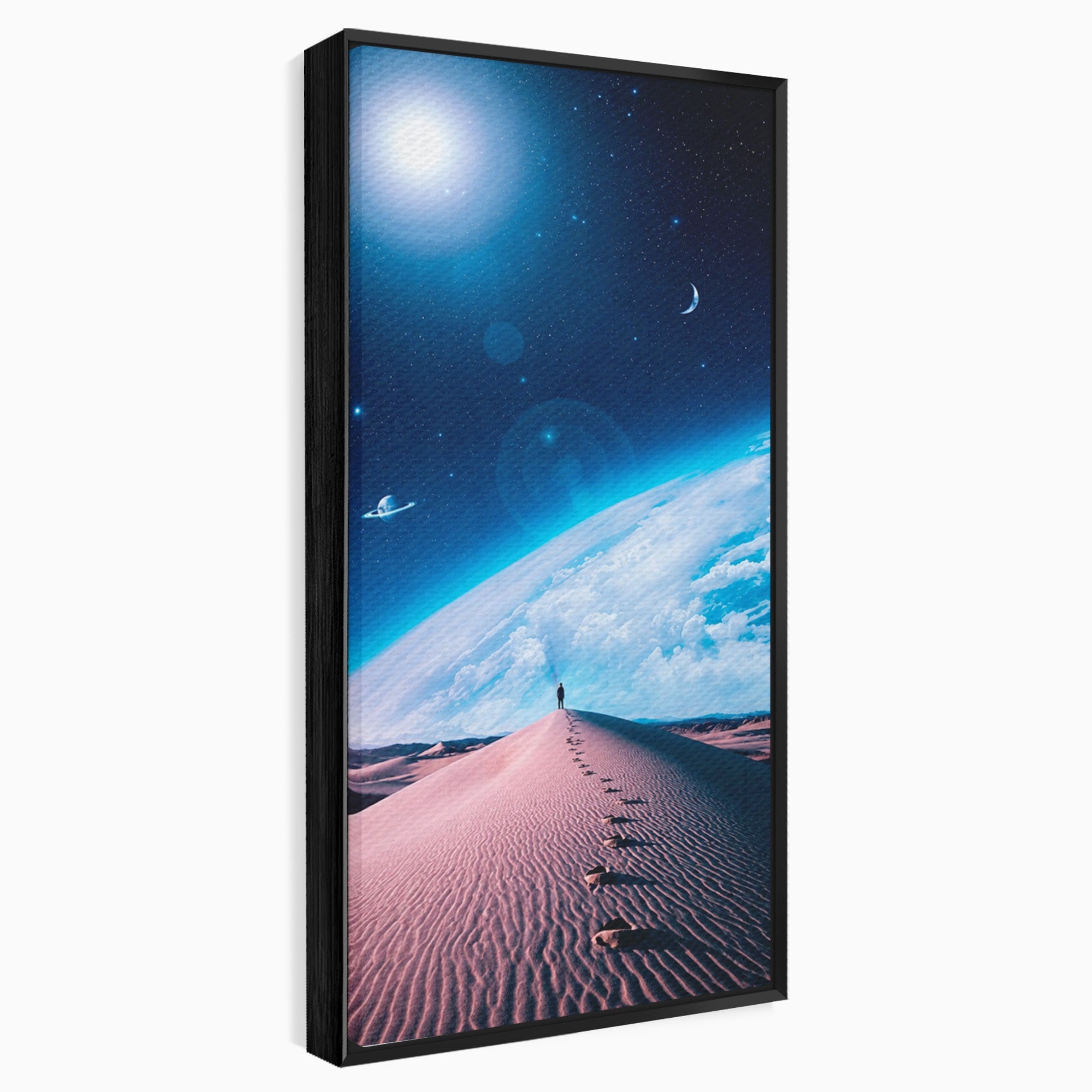 Tablou Canvas Premium LuxCanva® S1002, Lumina Cosmică, Spatiu, Desert, Stele, Univers, Fantezie, Living, Dormitor, Culori Vibrante
